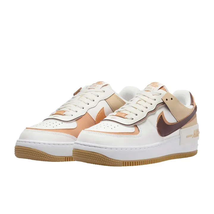 Nike scarpa sneakers da donna AF1 Shadow DZ1847-106 vela-lino-sesamo-cacao foam - sole shoes