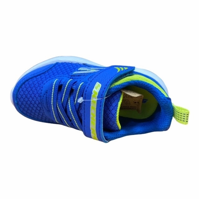 Skechers scarpa da bambino Dyna-Lite Relter 407237N/BLLM blu lime Non Chafing Trim seniors