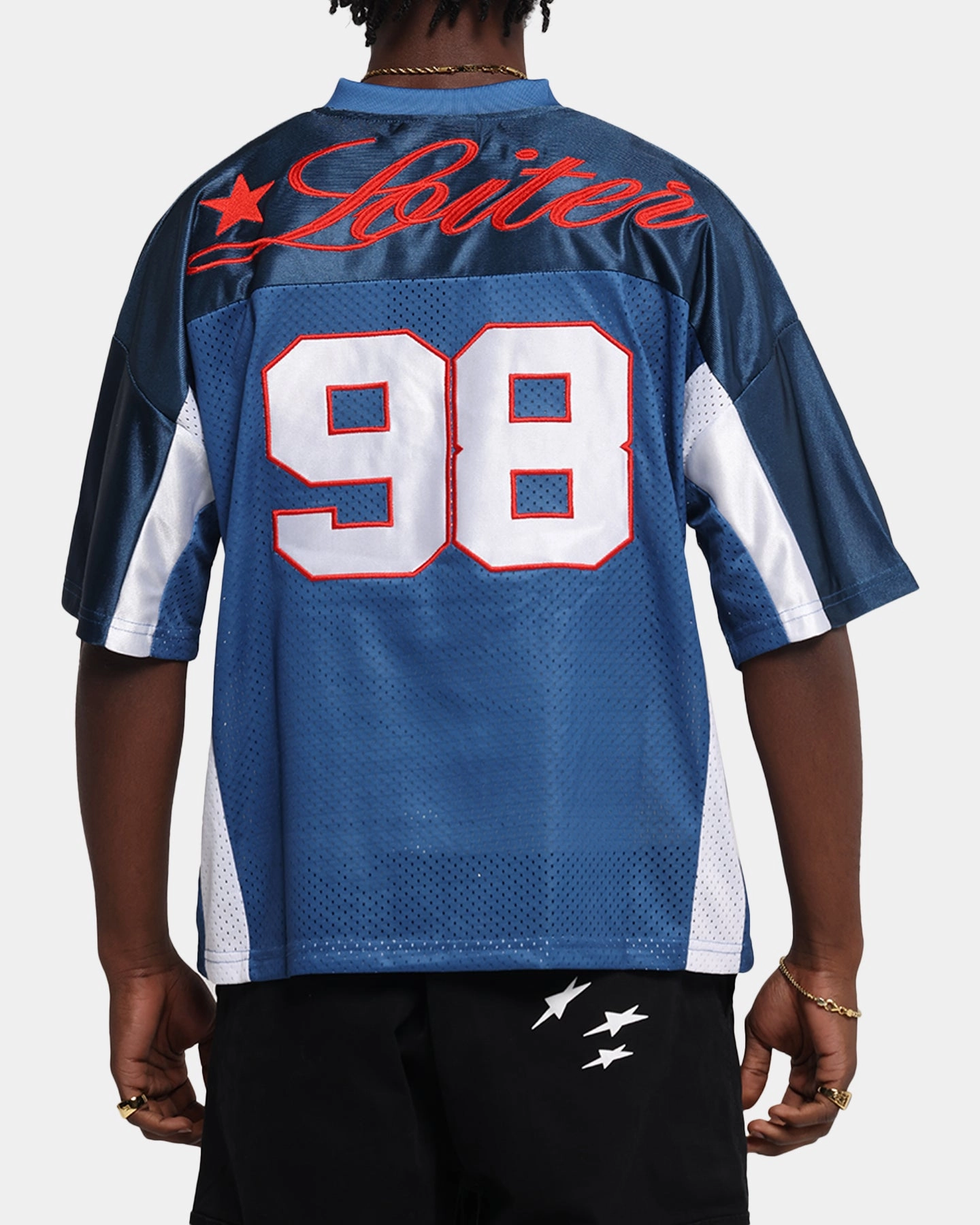 Loiter End Zone Jersey Navy Non Chafing Neckline
