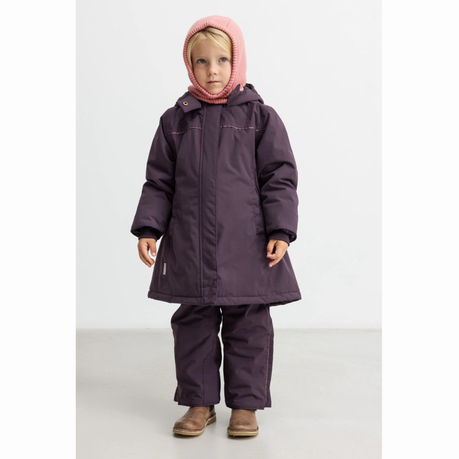 Compact Storage Multi Pocket MarMar Tech. Outerwear Solid Deep Plum Olga Jacket