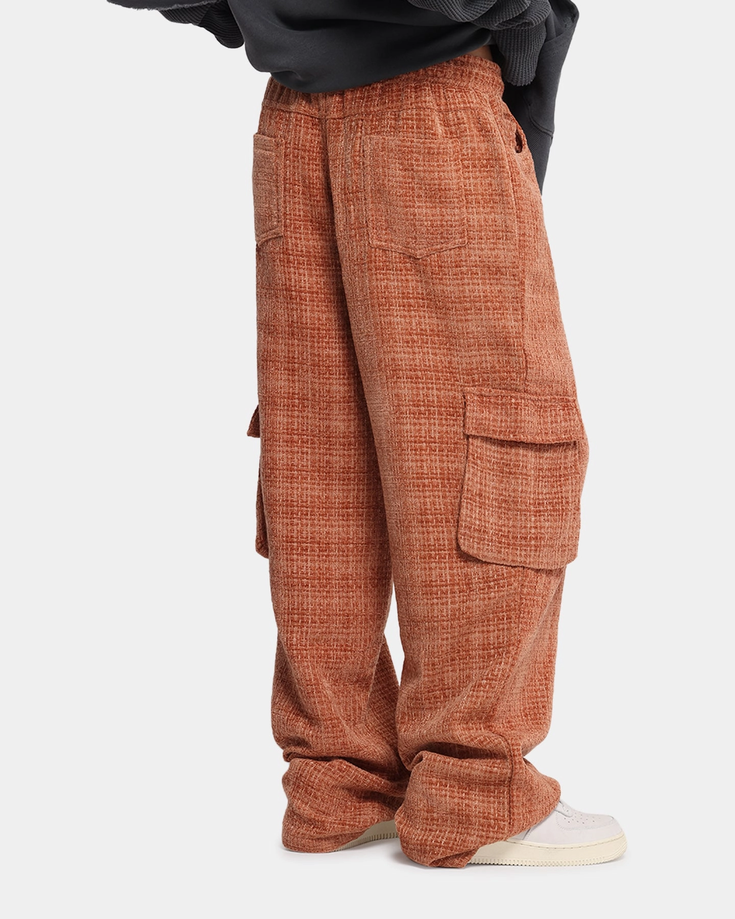Lightweight insulation MoistureWicking XXIII Boucle Tweed Cargo Pants Rust