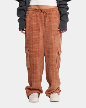 XXIII Boucle Tweed Cargo Pants Rust Body Movement