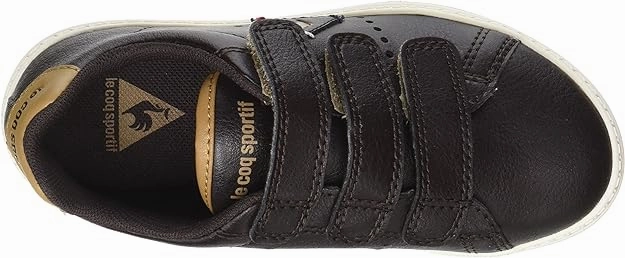 energy - return Le Coq Sportif scarpa da bambino con strappo in pelle Courtone 1720116 marrone