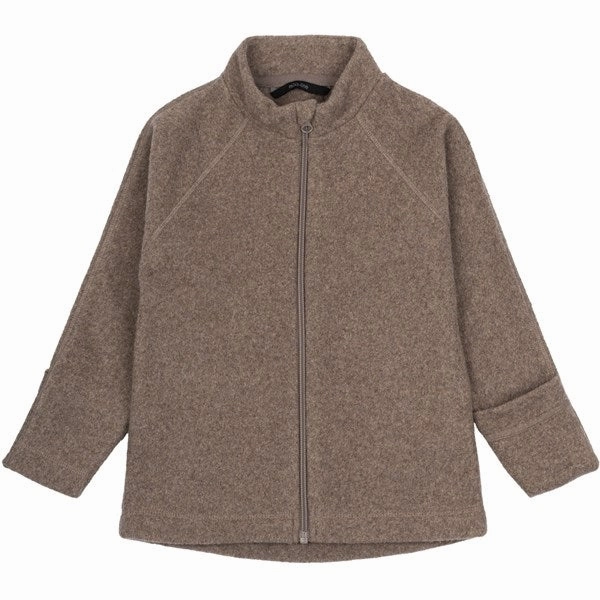 Mikk-Line Cotton Fleece Jacket Melange Denver Waterproof Zipper Closure