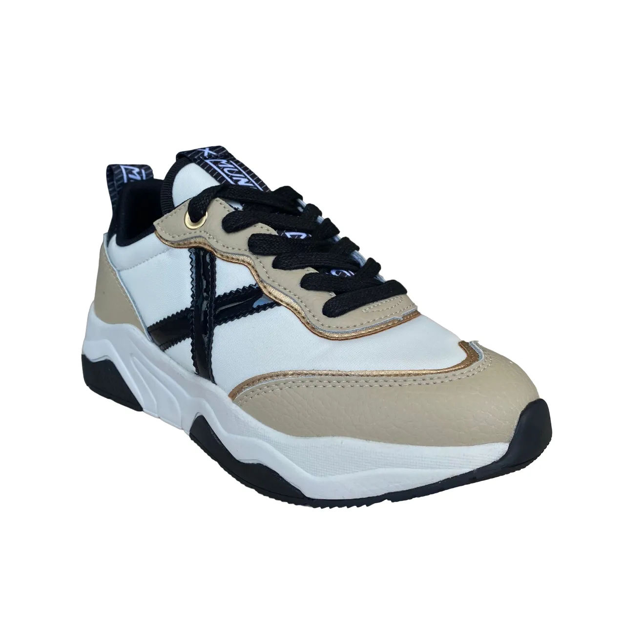 Munich scarpa sneakers da donna Wave 105 beige-nero Foot Shape Toe Box