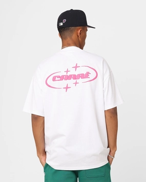 Carre 2K Heavyweight Oversized T-Shirt White Spandex Enhanced Elasticity Multi Panel Structure