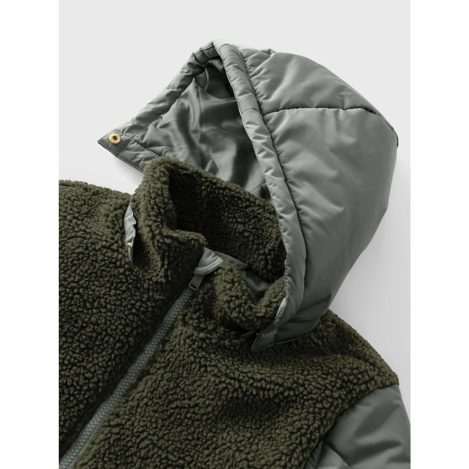 Quilted Interior Name It Agave Green Mika Long Jacket
