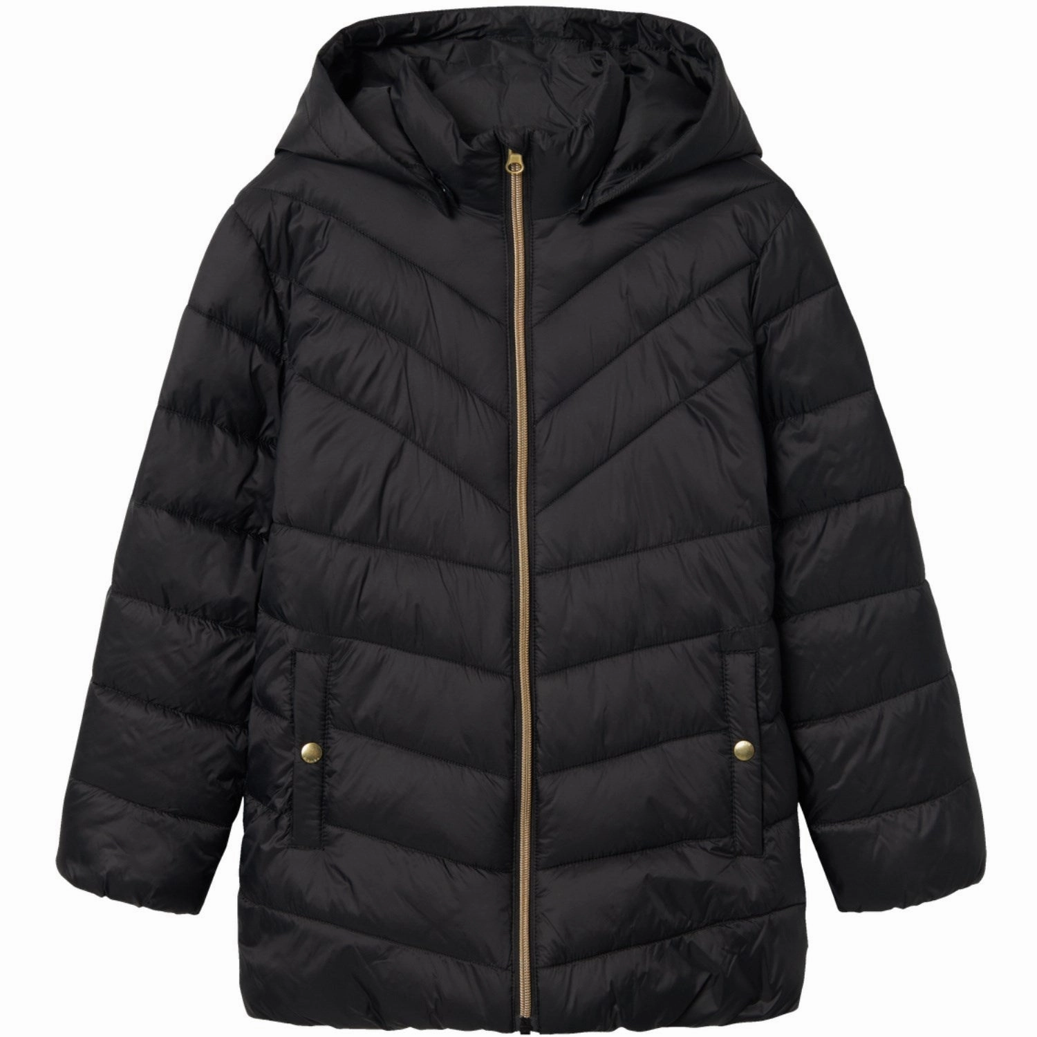 Layered Neckline AbrasionResistantEdging Name It Black Monay Jacket