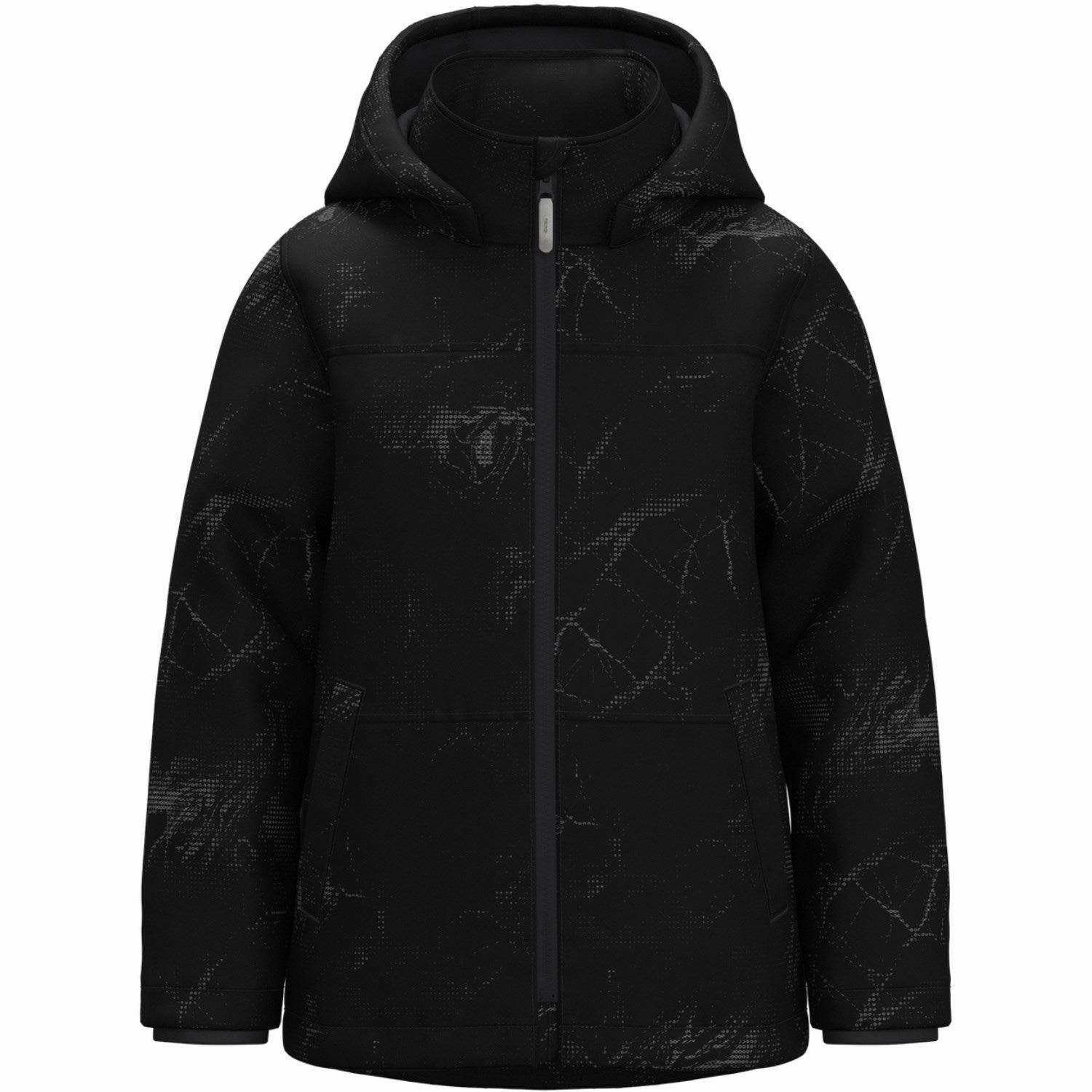 Name It Black Thunder Nkmmax Pa Jacket Aop Anti Slip Shoulder Pads