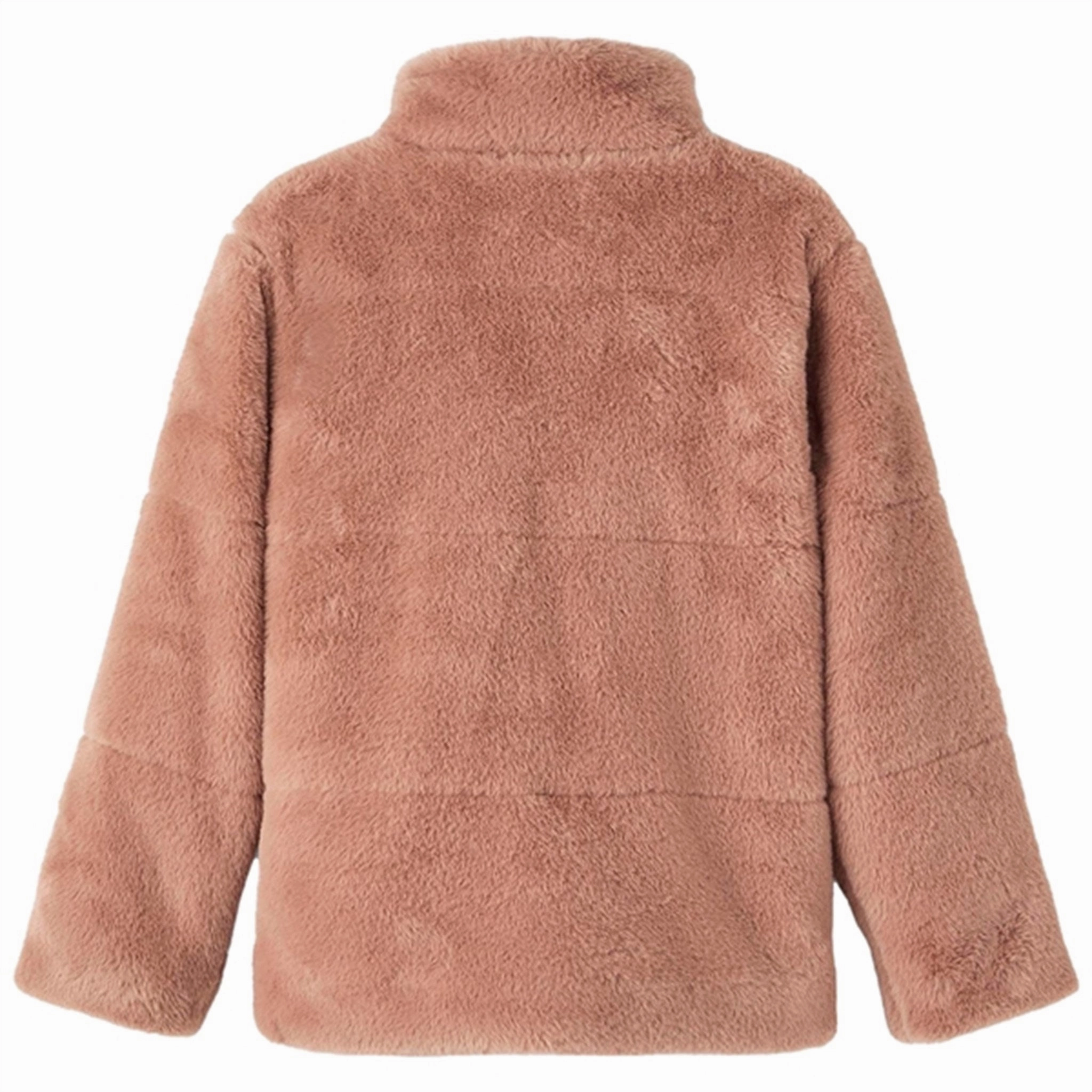 Ergonomic Shoulder Cut Stretchable Fabric Name it Brownie Mosa Fake Fur Jacket