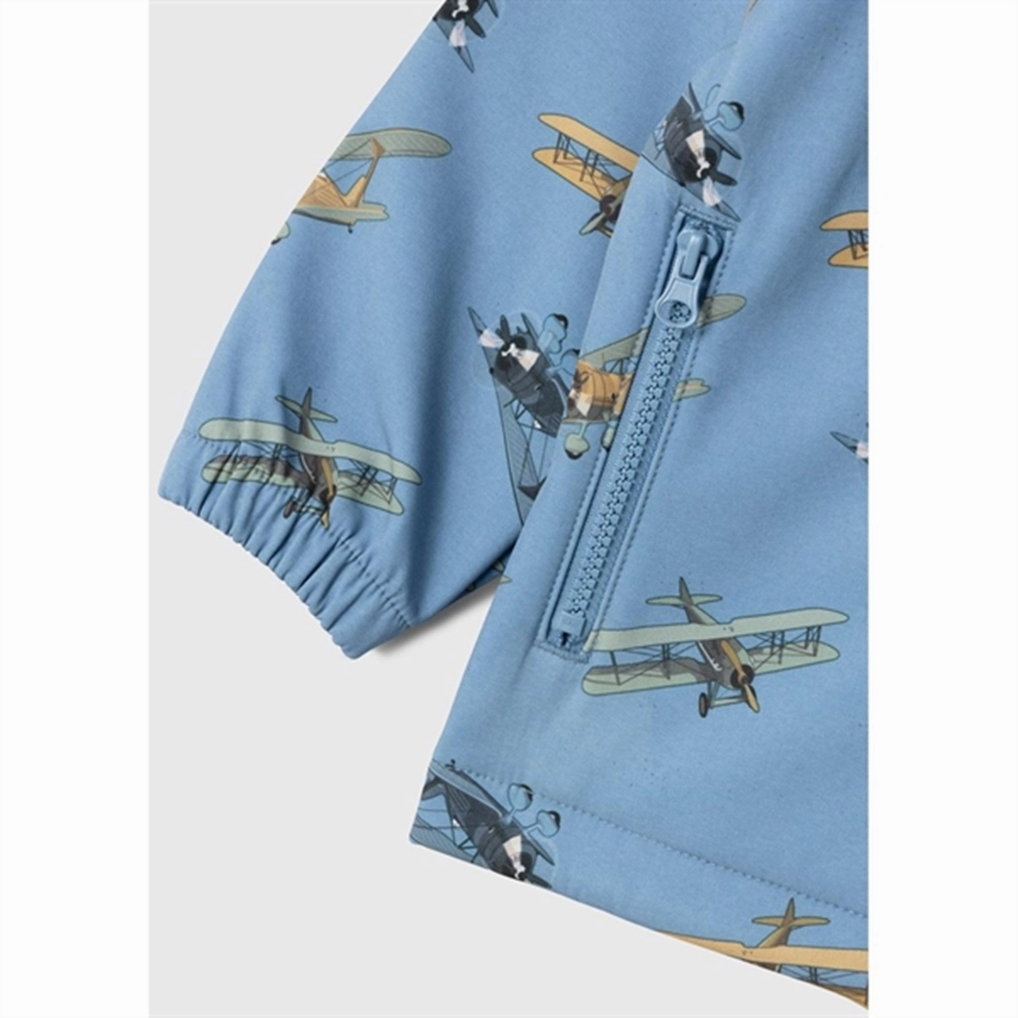 Rubberized Trims Hooded Attachment Name it Coronet Blue Alfa08 Softshell Jacket Airplane