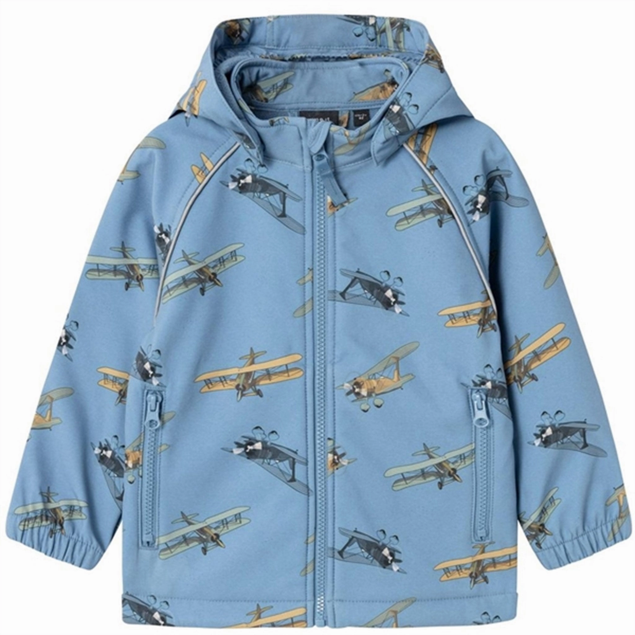 Name it Coronet Blue Alfa08 Softshell Jacket Airplane Reflective Safety Accents