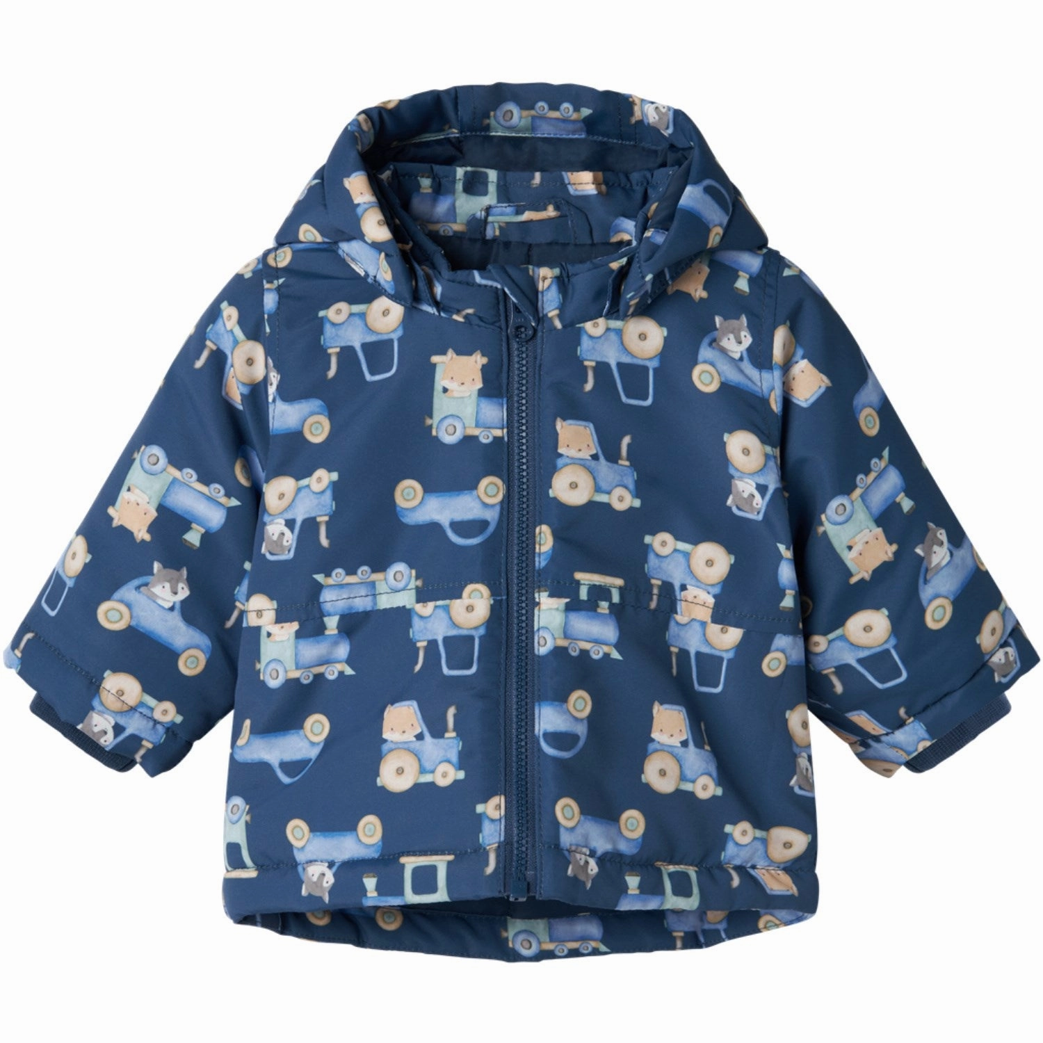 Snow Day Tear Resistant Weave Name It Dark Denim Train Max Jacket AOP