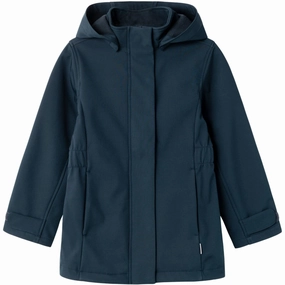 QuickAccessPockets Flexible Joint Articulation Name It Dark Sapphire Alfa08 Softshell Jacket Long Solid
