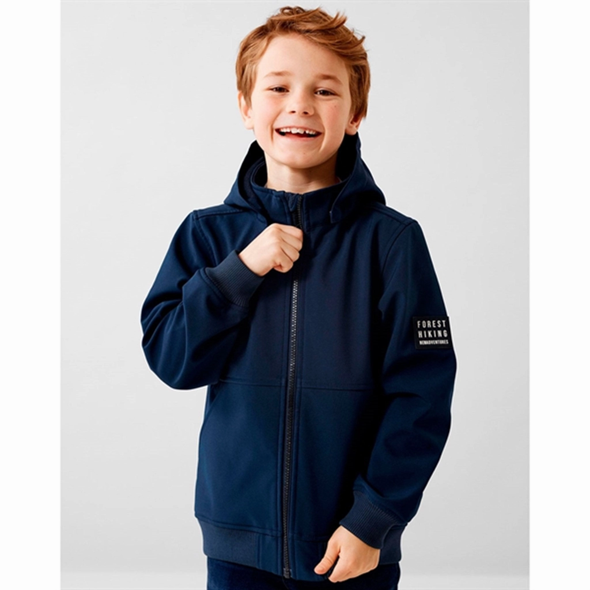 Non Restrictive Fit anti static coating Name it Dark Sapphire Alfa Softshell Jacket Badge Noos
