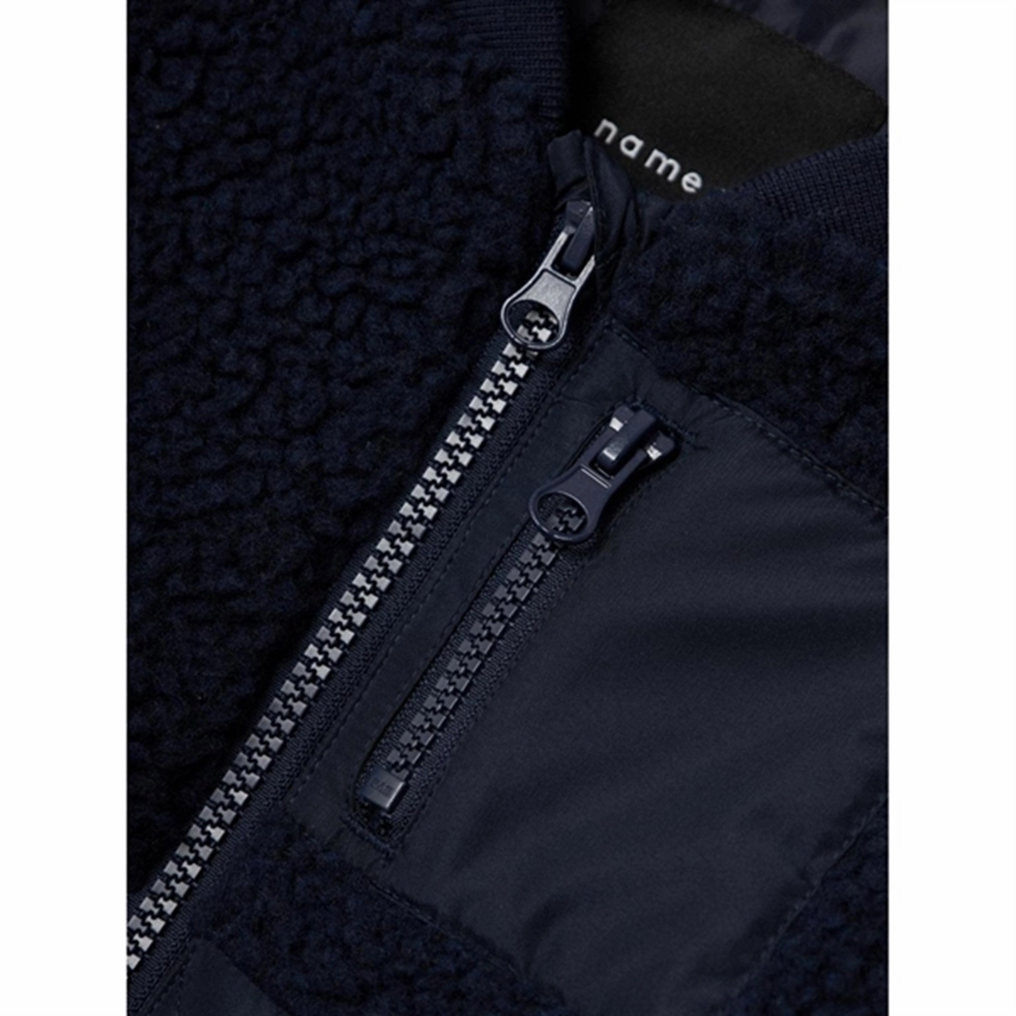 Name it Dark Sapphire Member Quilted Jacket Modular Design Simple Urban Layer