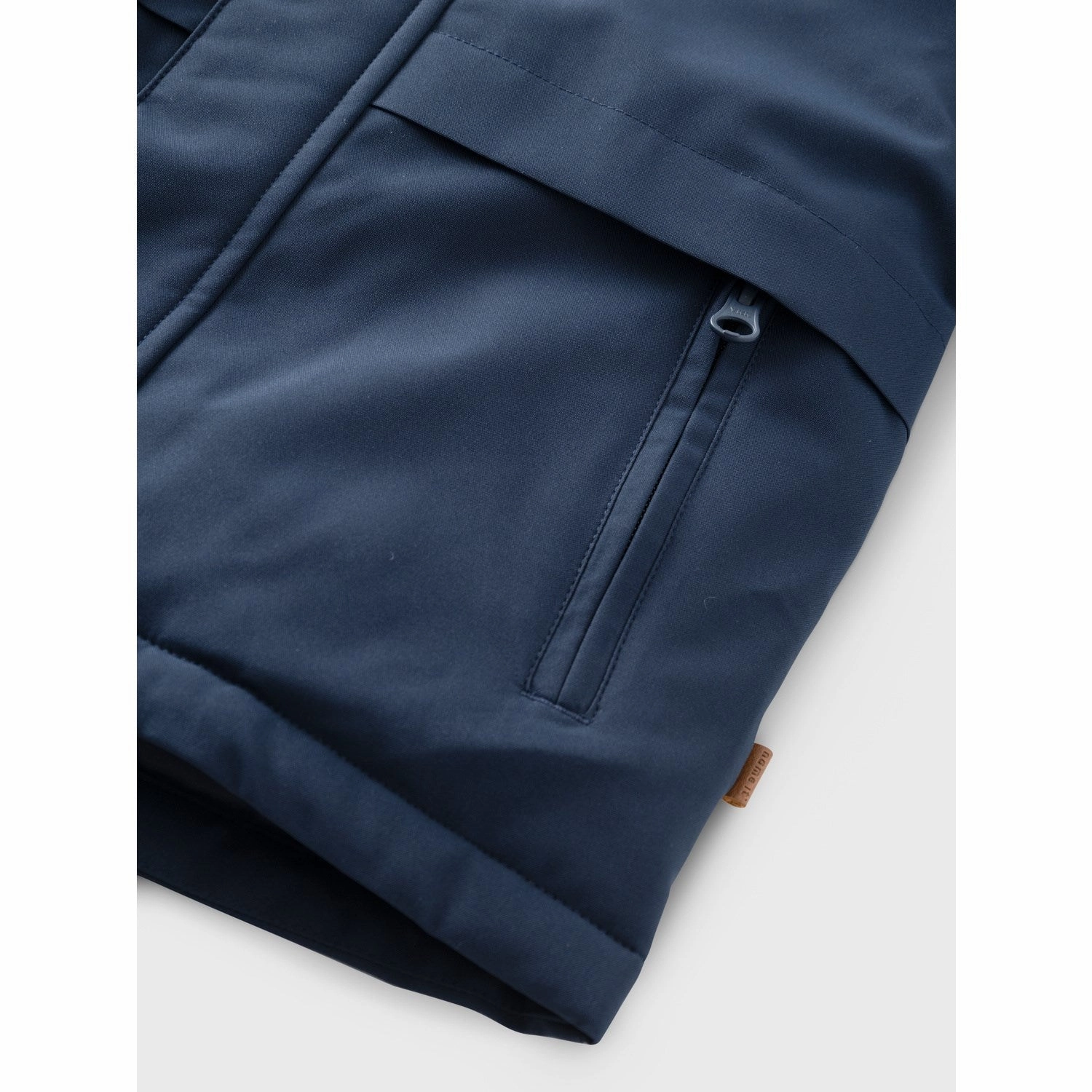 Name It Dark Sapphire Snow05 Jacket Solid 1Fo Modern Drop Tail Hem Shrink Resistant Treatment