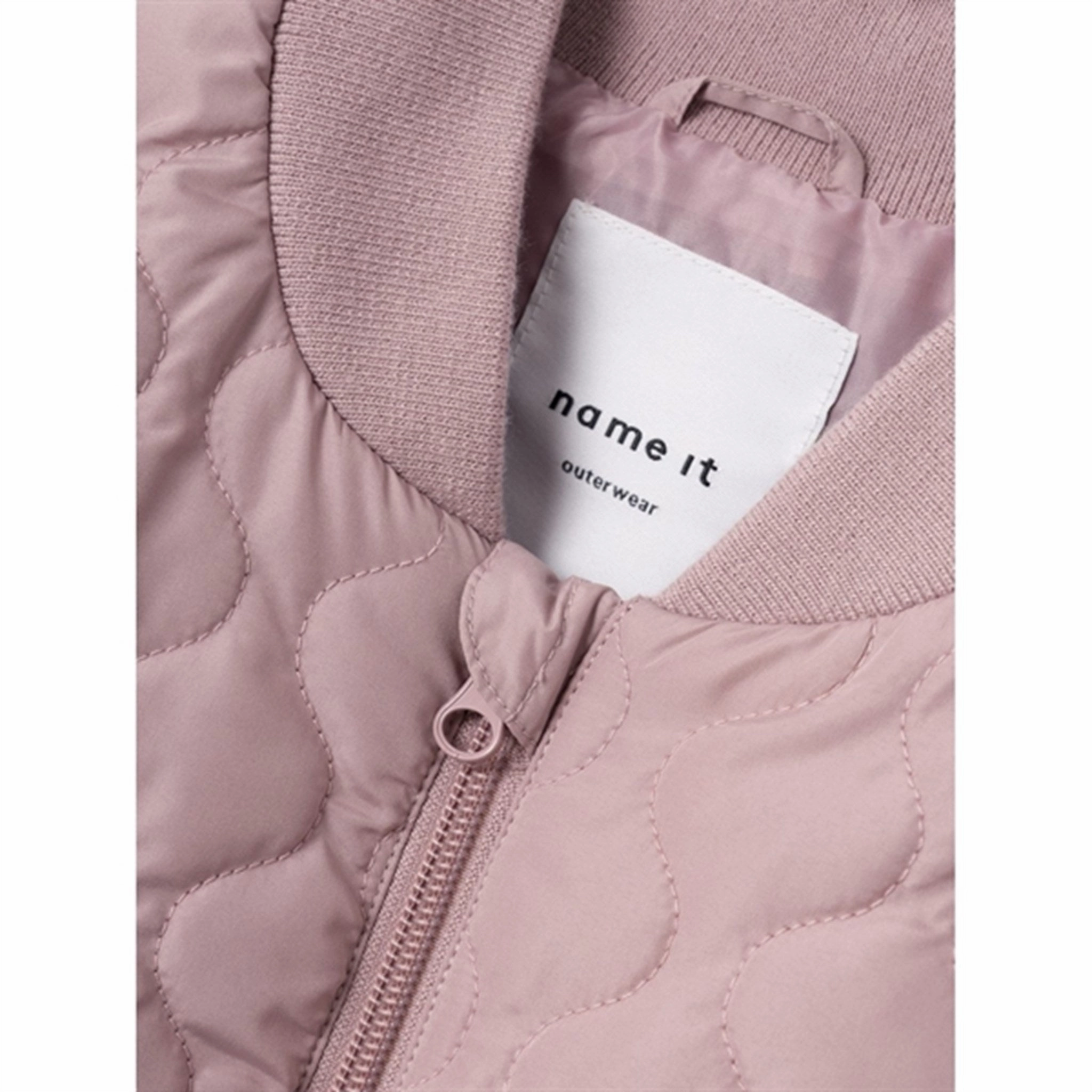 Name it Deauville Mauve Member Long Quilted Jacket MoistureWickingTechnology Fade Resistant Dye Method
