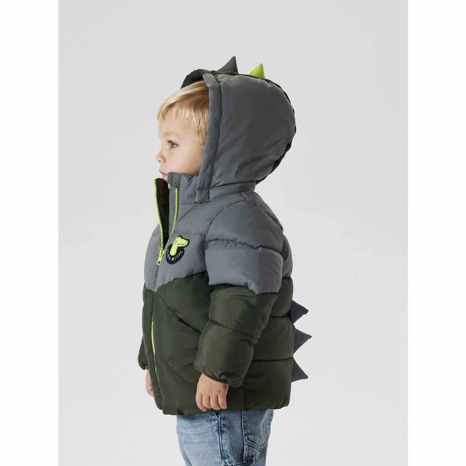 Name It Deep Depths Nmmmorten Puffer Jacket Dino Detail1 Light Reflective Minimal Daily Fit