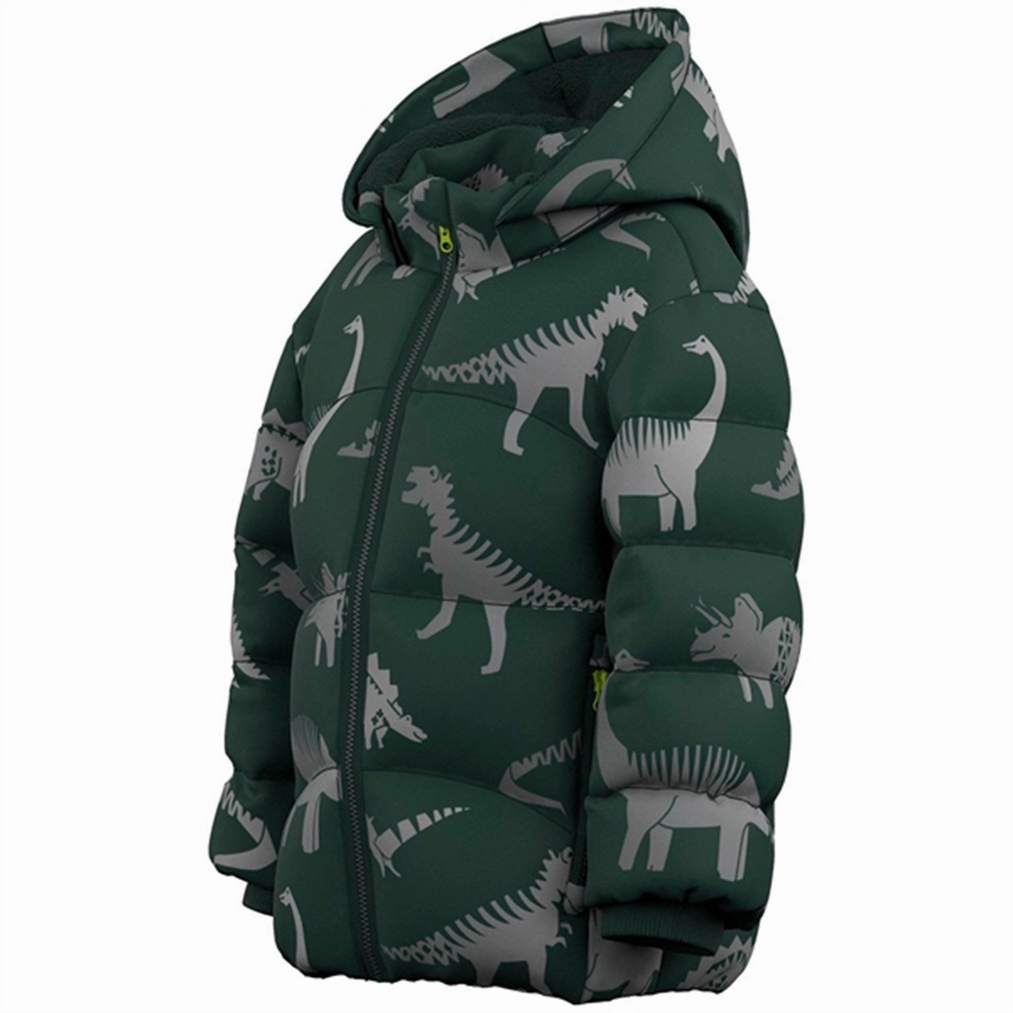 Style Staple Flexible Fleece Lining Name it Deep Forest Mosan Puffer Jacket Reflective AOP