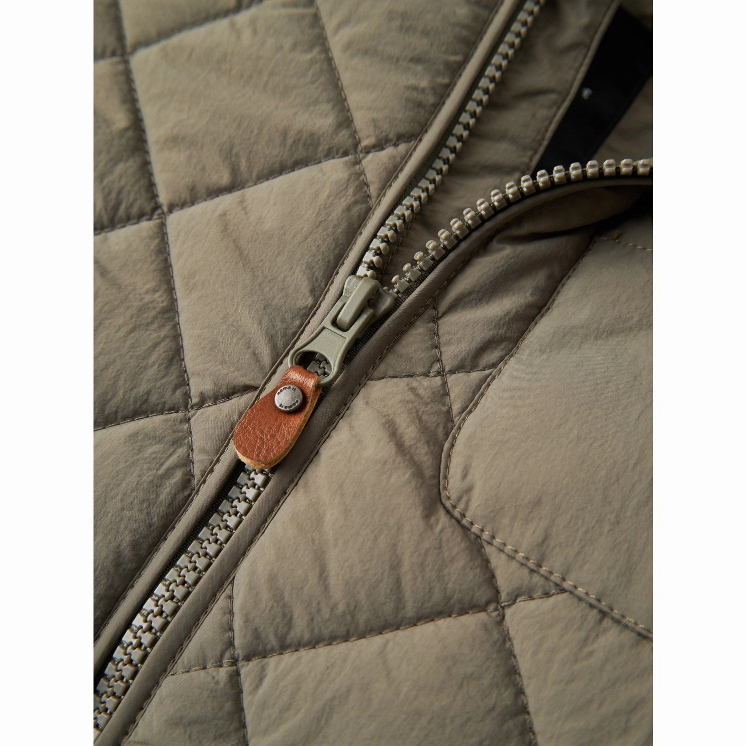 Name It Dusty Olive Marlin Quilt Jacket Tb High Neck