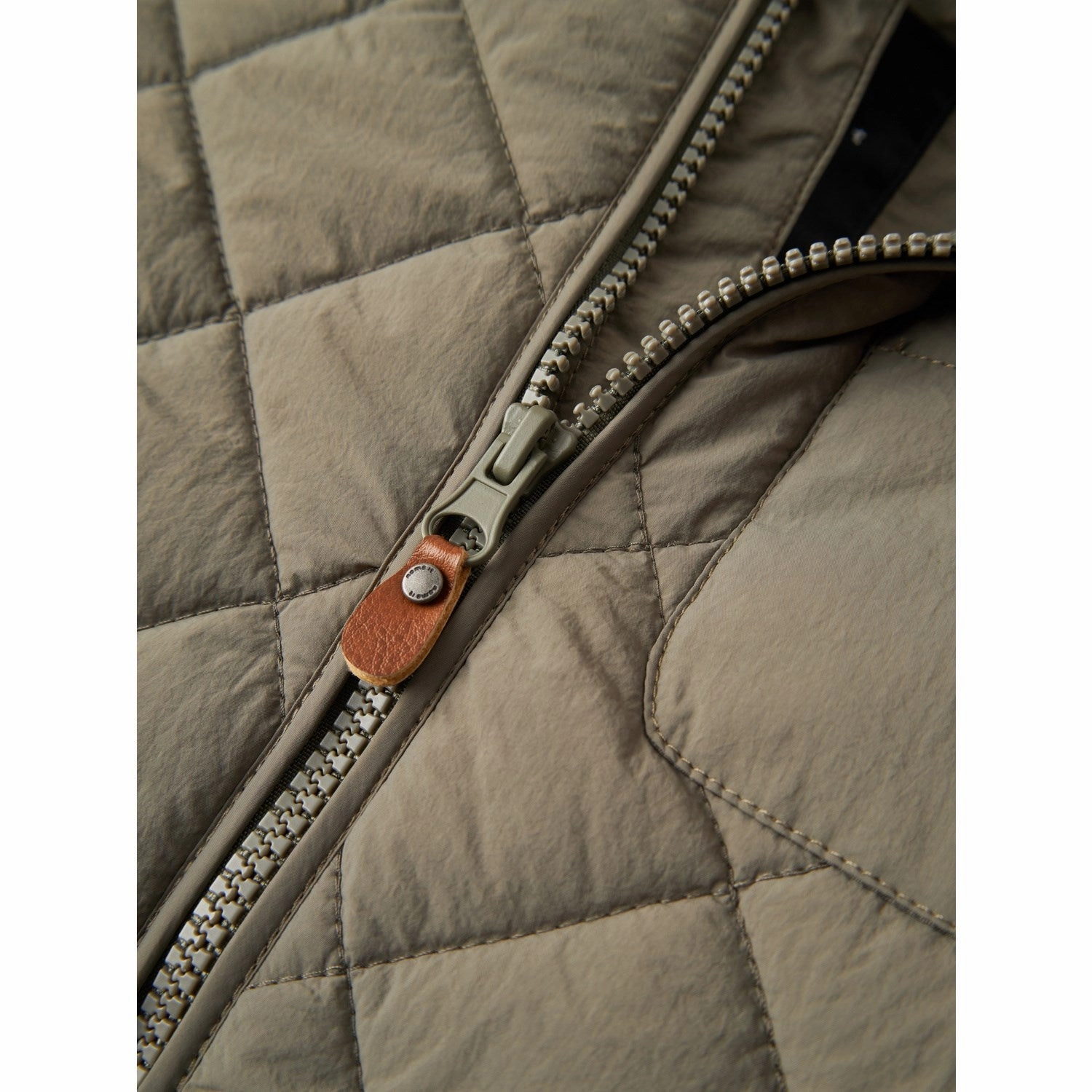 AntiStaticCoating Name It Dusty Olive Marlin Quilt Jacket Tb
