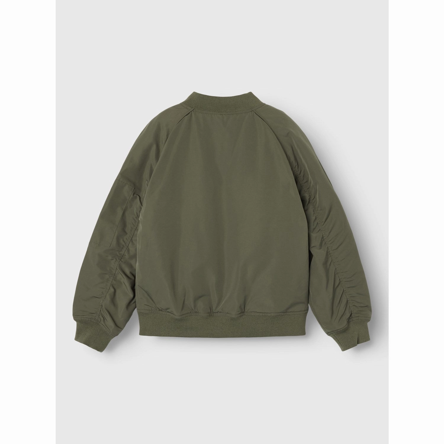 Name It Dusty Olive Mathias Bomber Jacket Elastic Hem Adjustment