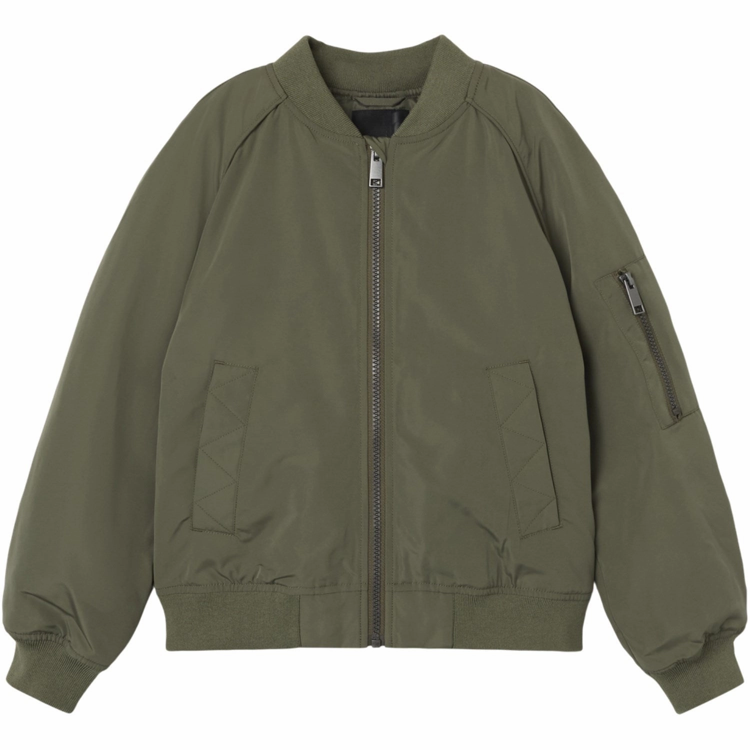 Name It Dusty Olive Mathias Bomber Jacket Smooth Finish