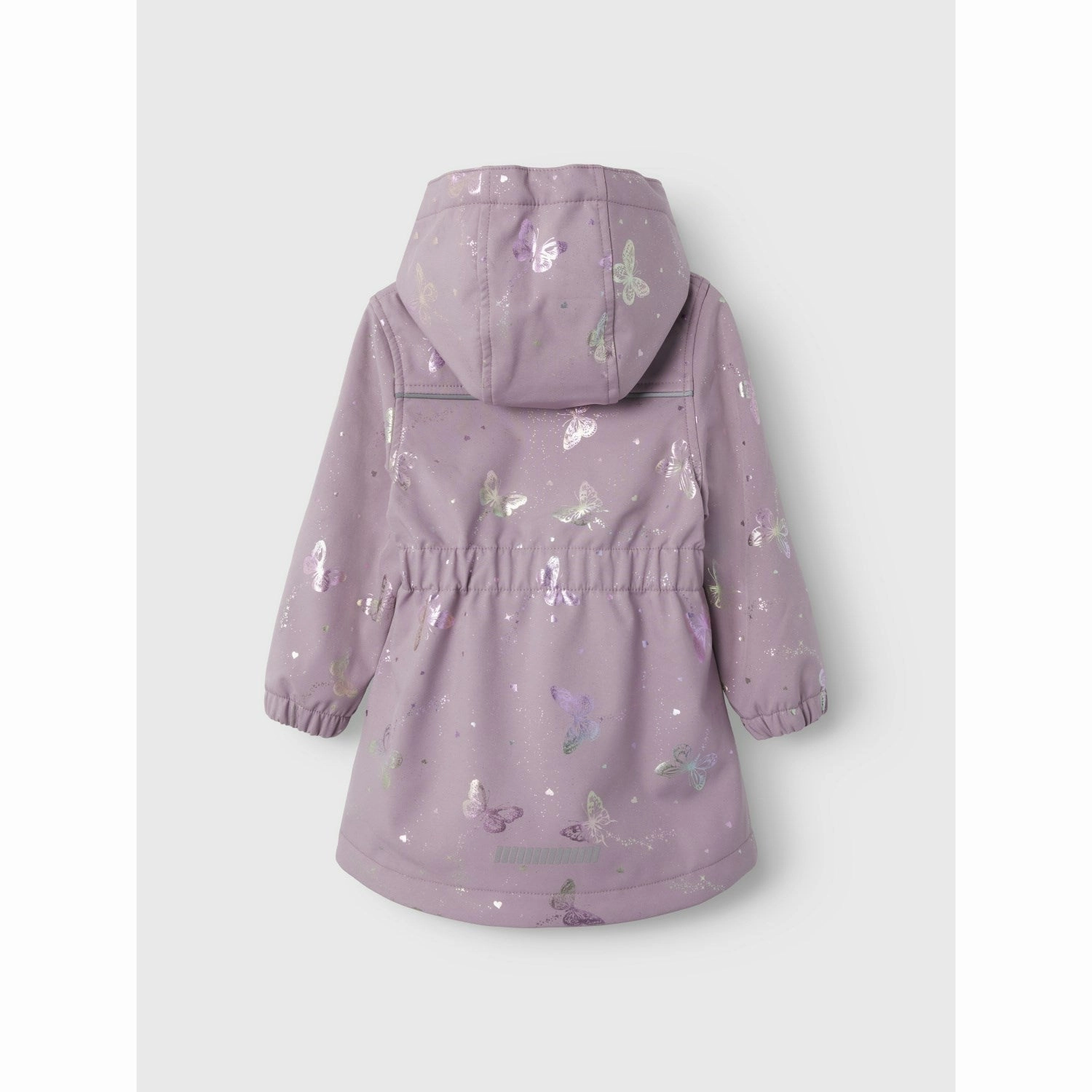 Name It Elderberry Butterfly Alfa08 Softshell Long Foil Jacket Fo Durable Water Repellent Finish Army Style