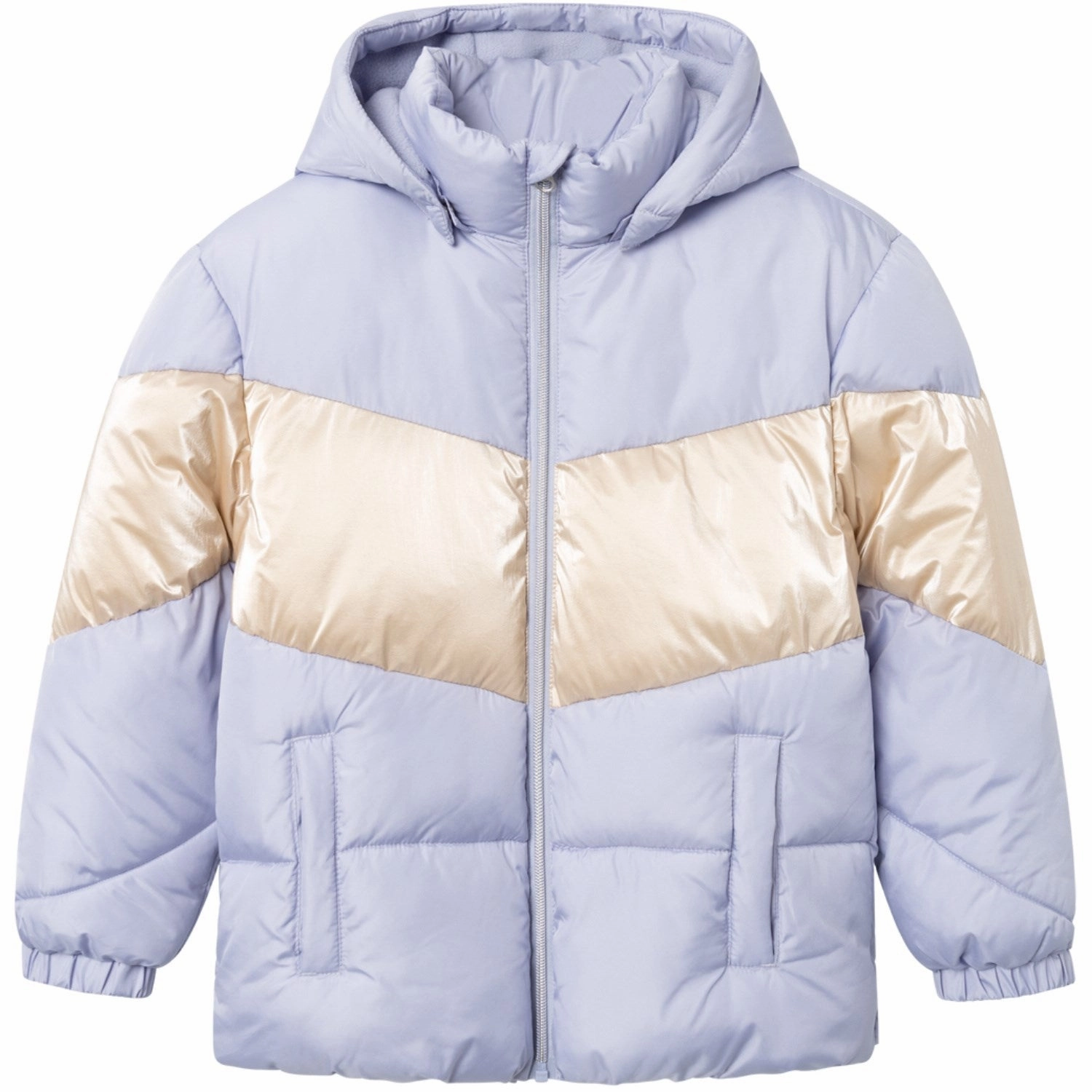 simple design AdjustableHood Name It Icelandic Blue Mille Puffer Jacket