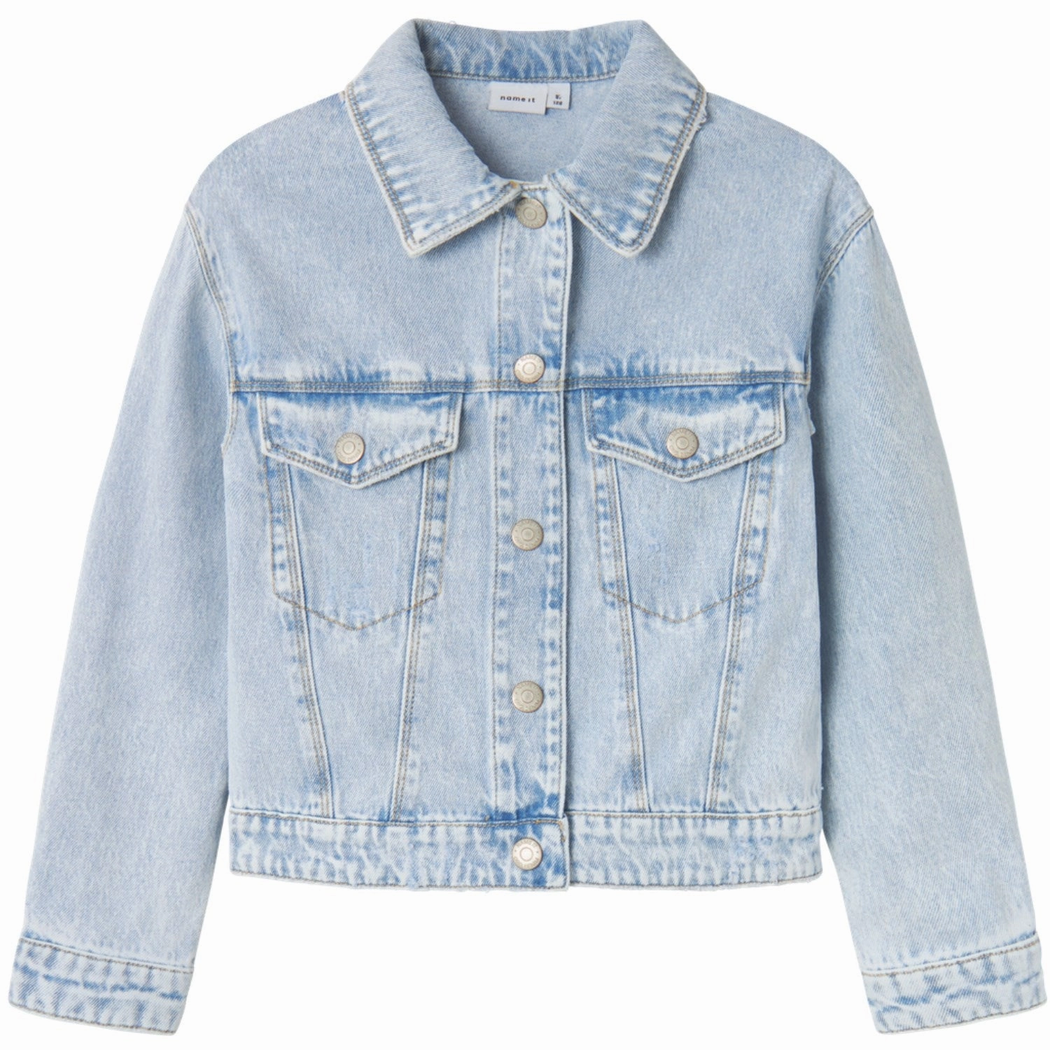 Breathable Outer Shell Name It Light Blue Bleached Denim Mila Denim Jacket Noos