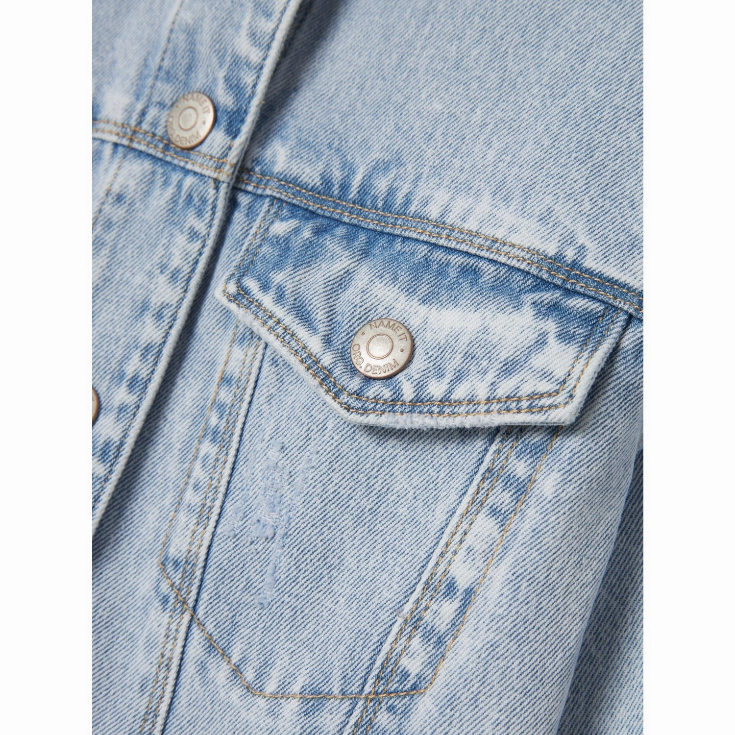 Hollow Fiber Fill Fashion Forward Name It Light Blue Bleached Denim Mila Denim Jacket Noos