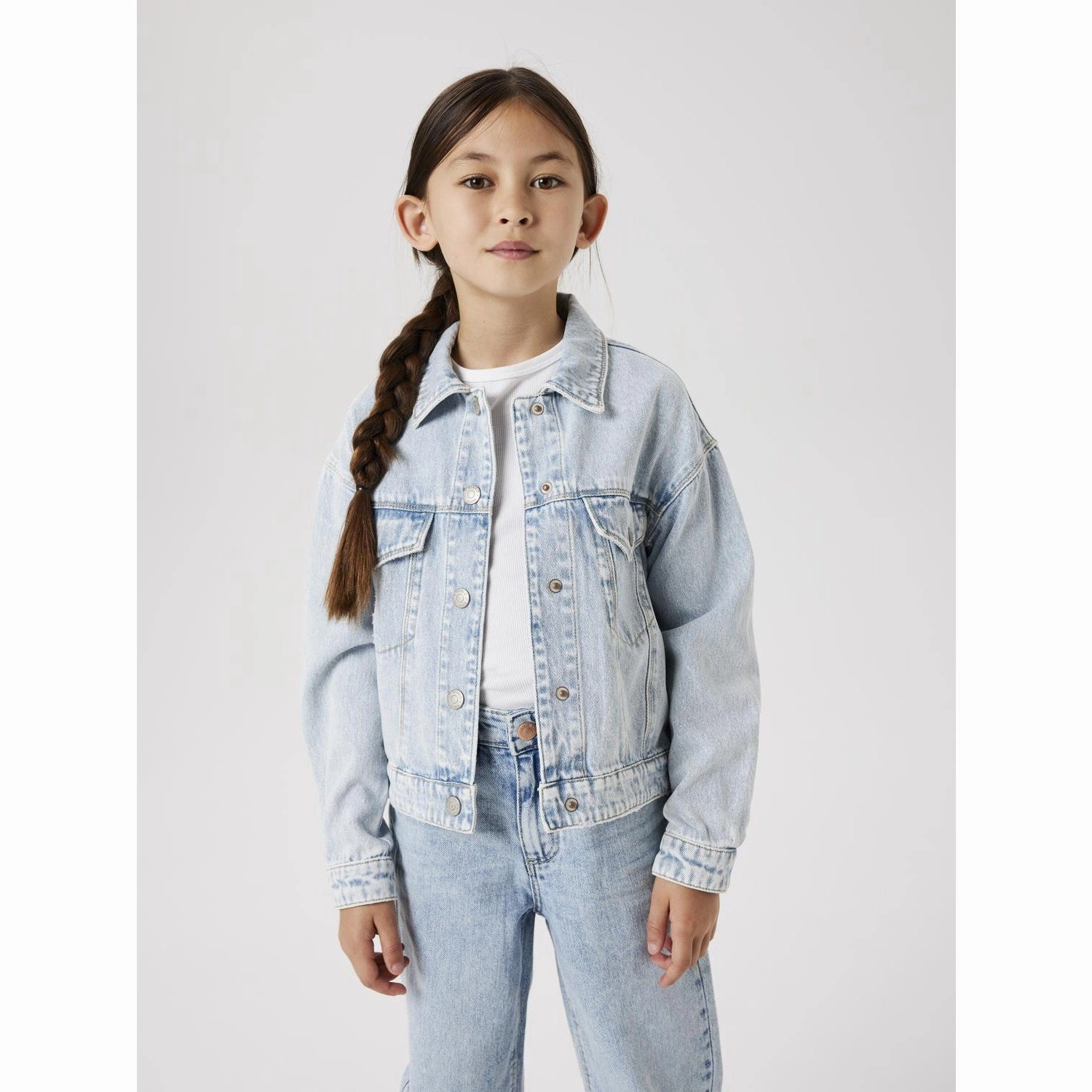Name It Light Blue Bleached Denim Mila Denim Jacket Noos Primaloft Insulation QuickAccessPockets