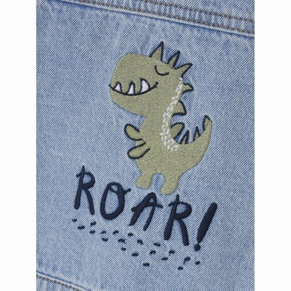 Strong Stitches Name it Light Blue Denim Dinosaur Jack Denim Cowboy Jacket