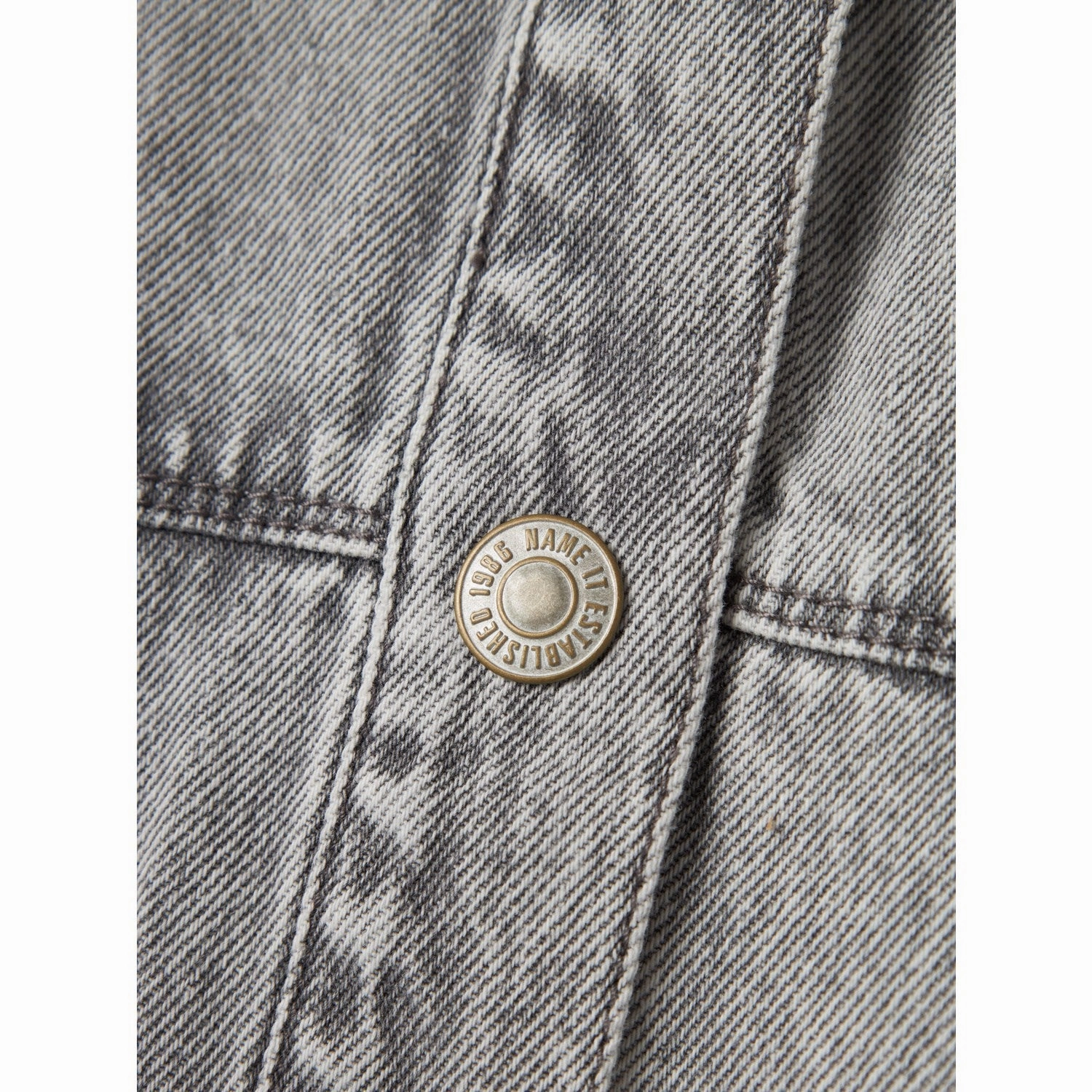 Erasable Stains Treatment Name It Light Grey Denim Gloria Denim Embroidery Jacket