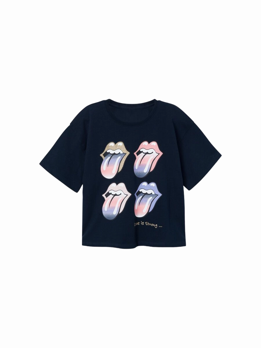 Relaxed Outfit name it maglietta manica corta da ragazzi Narina Rolling Stones 13226496 blu scuro