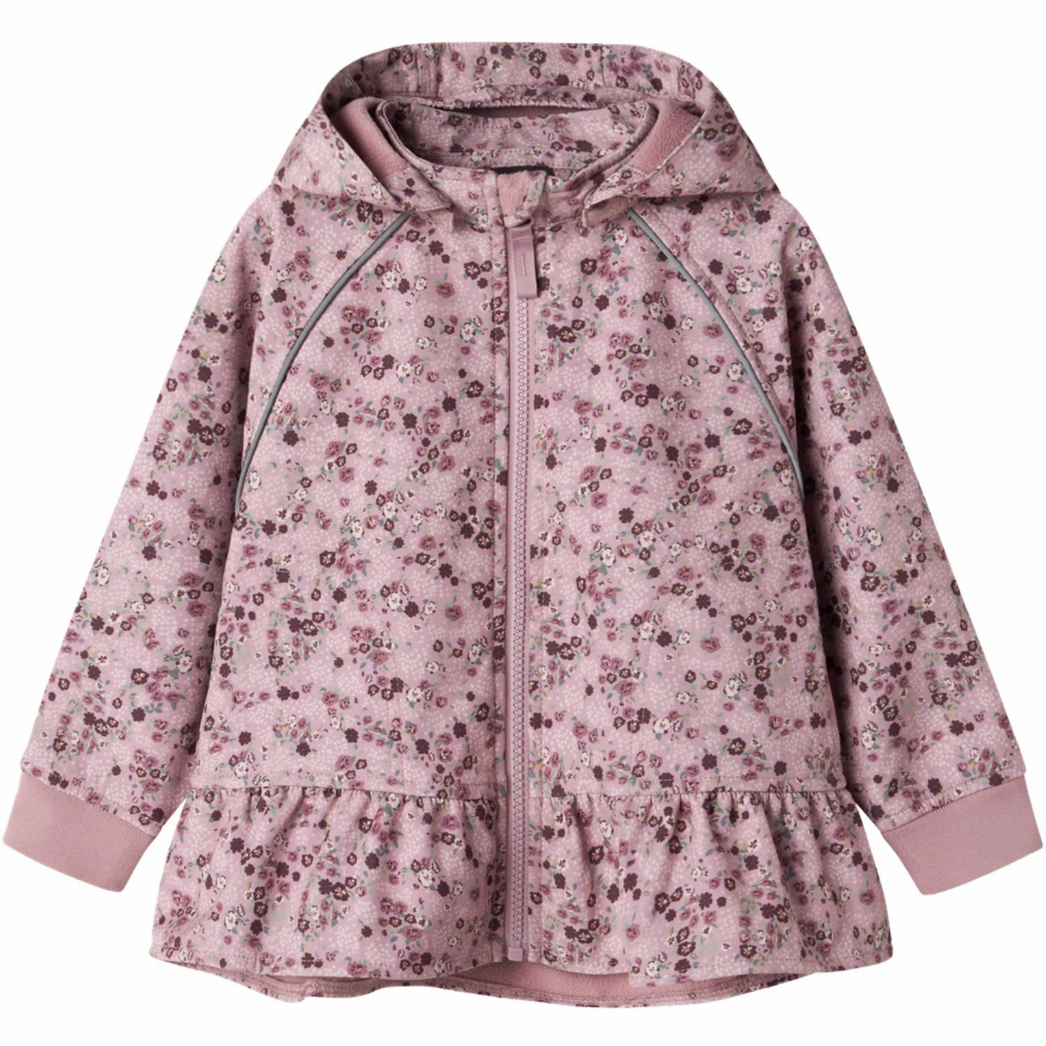Name It Mauve Shadows Alfa08 Softshell Jacket Flower Snag Free Surface Knee Length