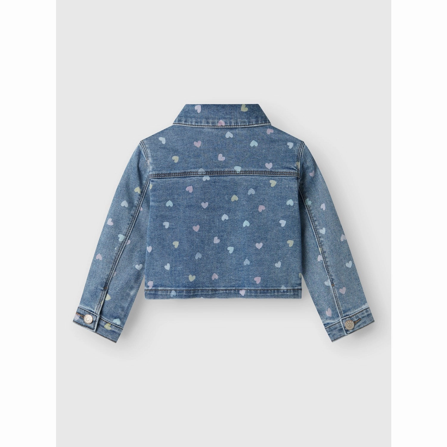 Anti Static Finish Name It Medium Blue Denim Heart Falula Denim Jacket
