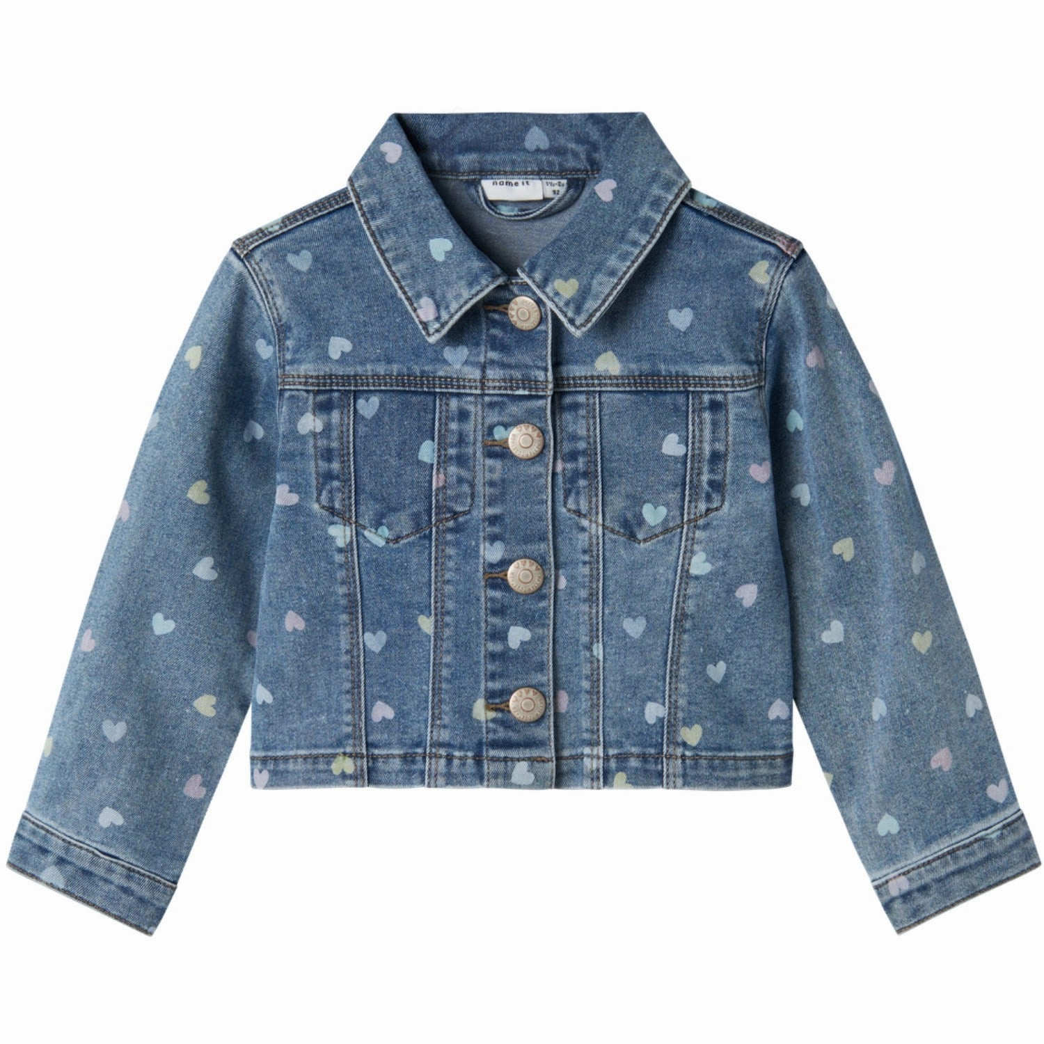 Layer Essential Piece Soft Fleece Lining Name It Medium Blue Denim Heart Falula Denim Jacket