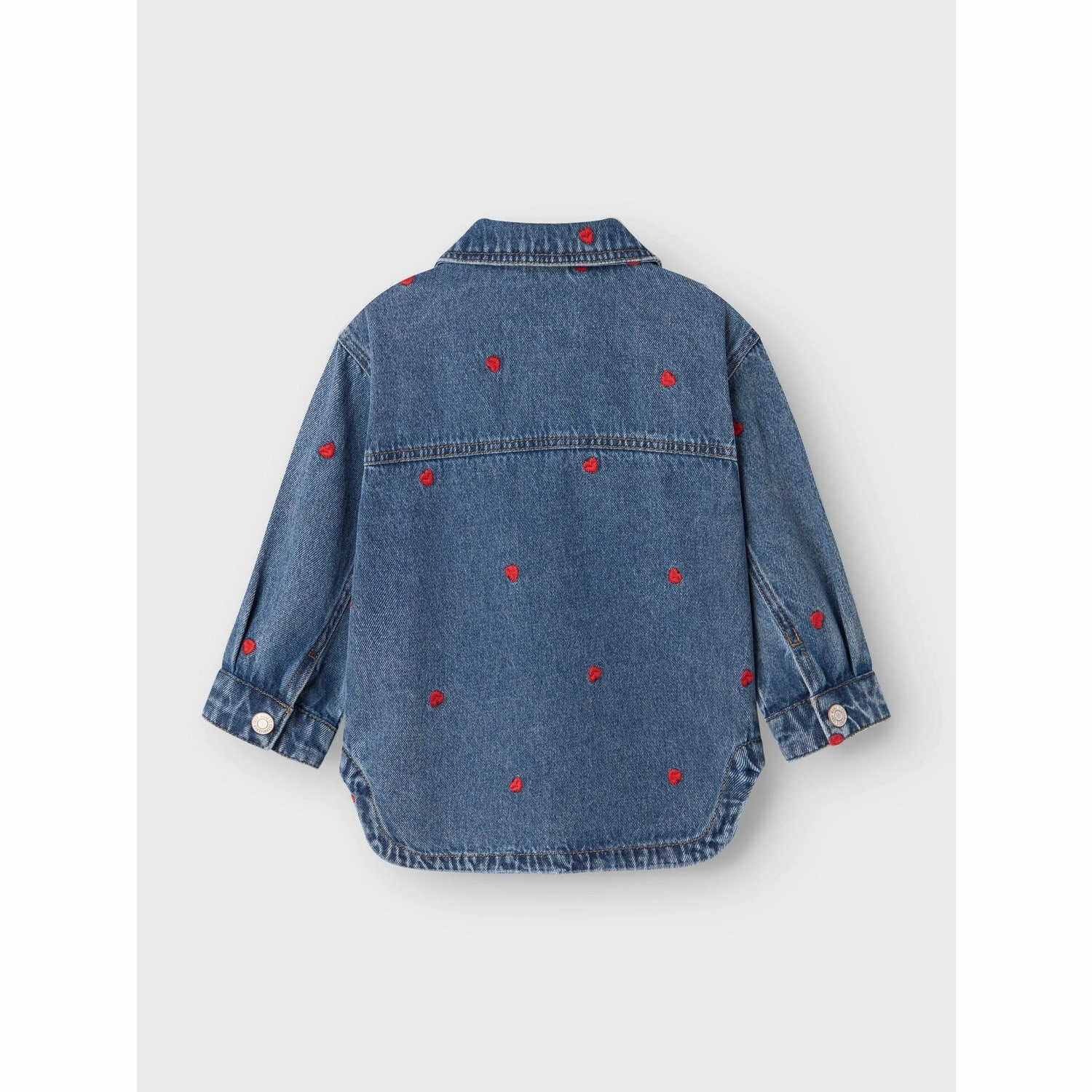 Breathable Softshell Layer Street Comfort Fit Name It Medium Blue Denim Heart Nina Embroidery Denim Jacket