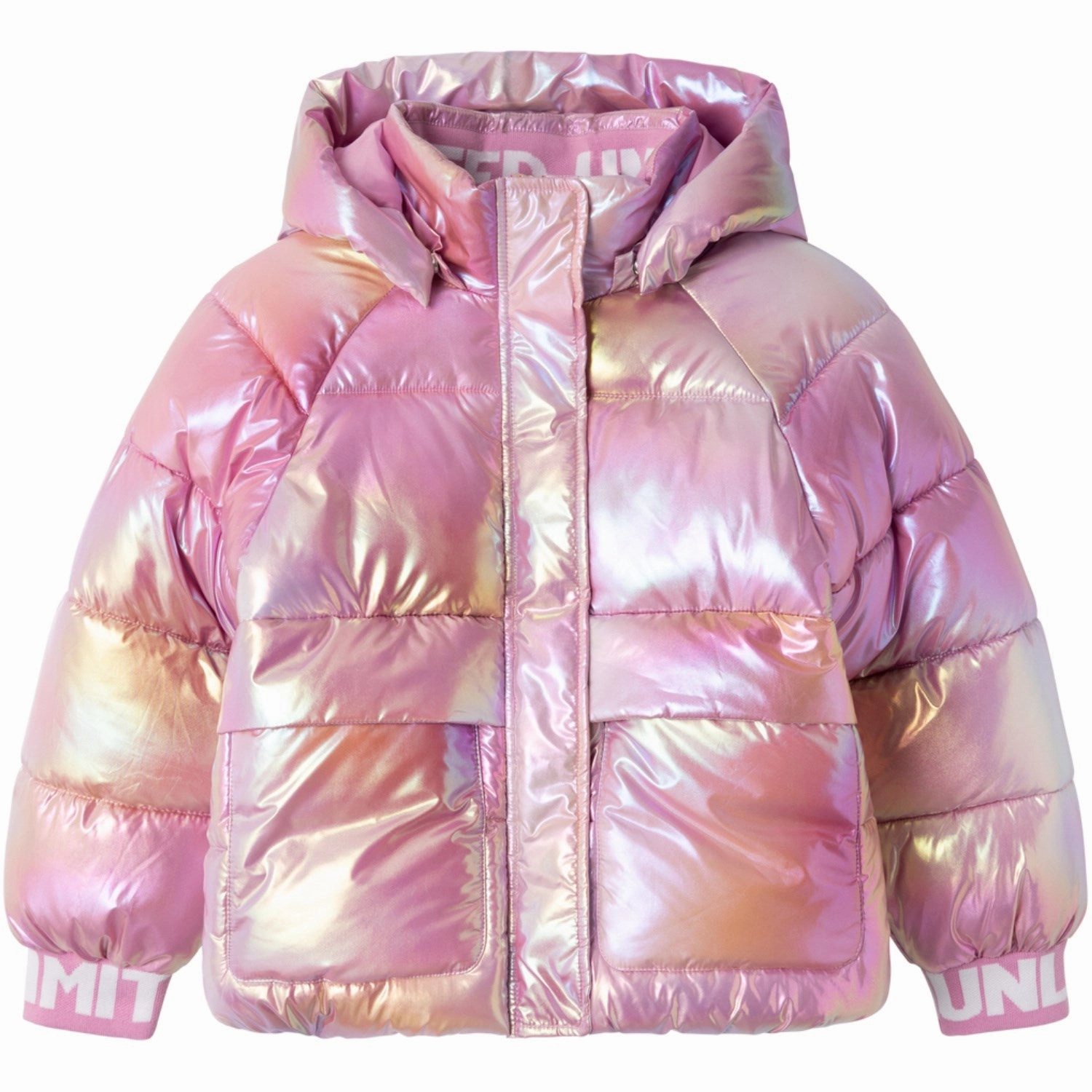 Classic Cut Name It Moonlite Mauve Malan Puffer Jacket Foil
