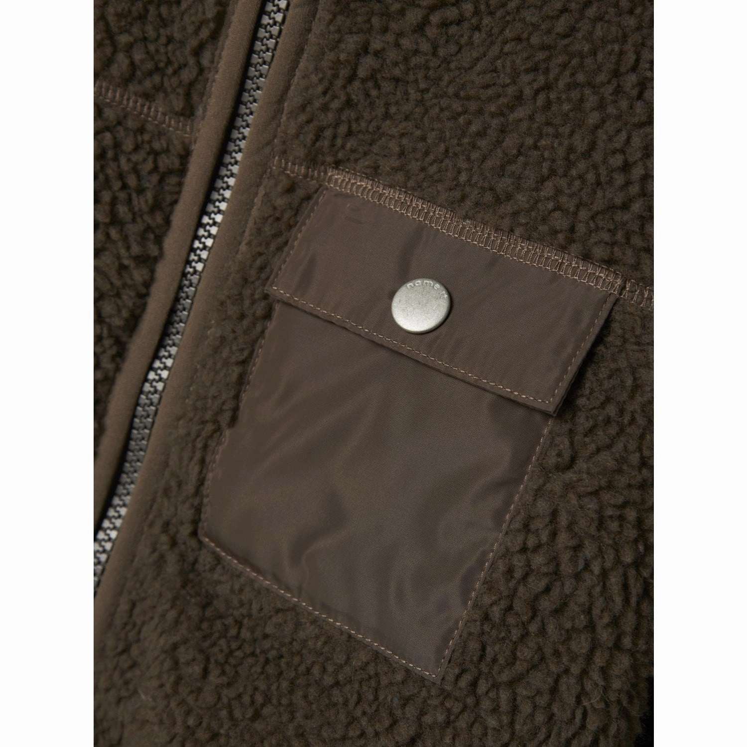 PFC Free Treatment Abrasion resistant Name It Morel Nmmmall Teddy Jacket Pocket