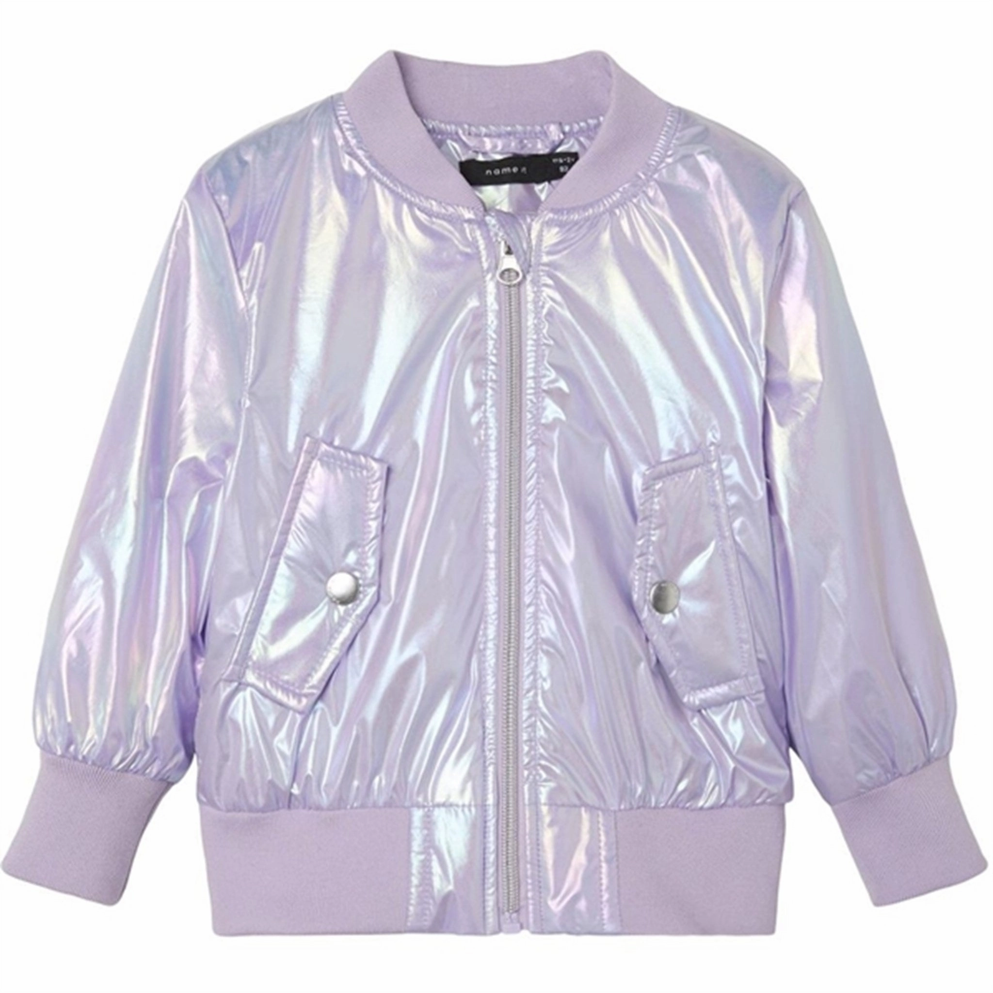 Name it Orchid Bloom Movie Bomber Jacket Foil Soft Fleece Interior Transitional Layer