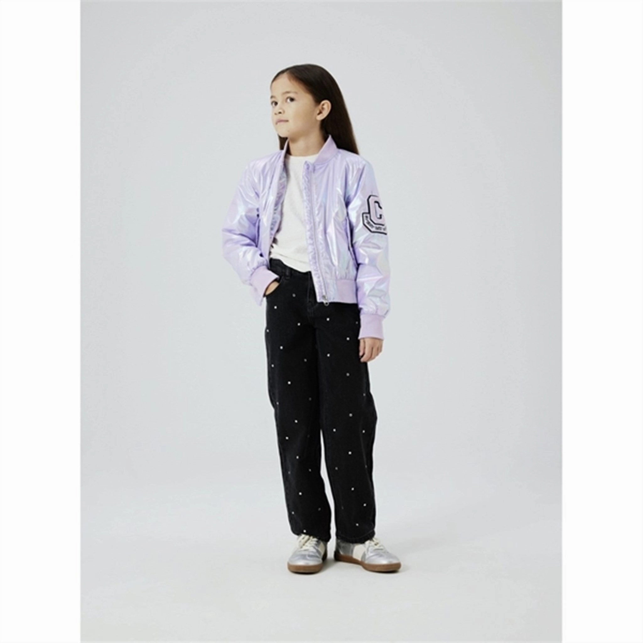 Name it Orchid Bloom Movie Bomber Jacket Foil Wrinkle resistant fabric