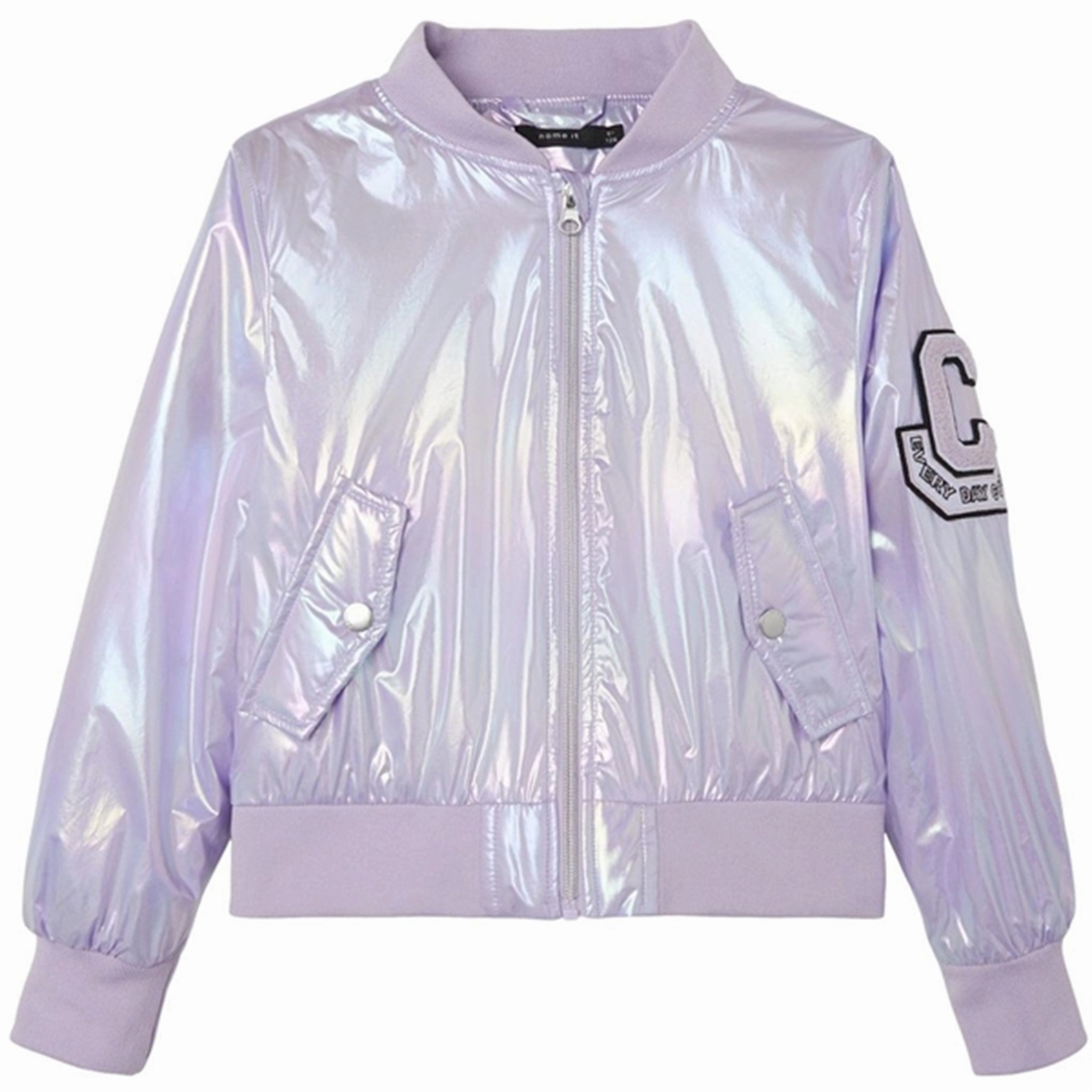 Name it Orchid Bloom Movie Bomber Jacket Foil Compression Storage Eco Friendly Dyed Fabric