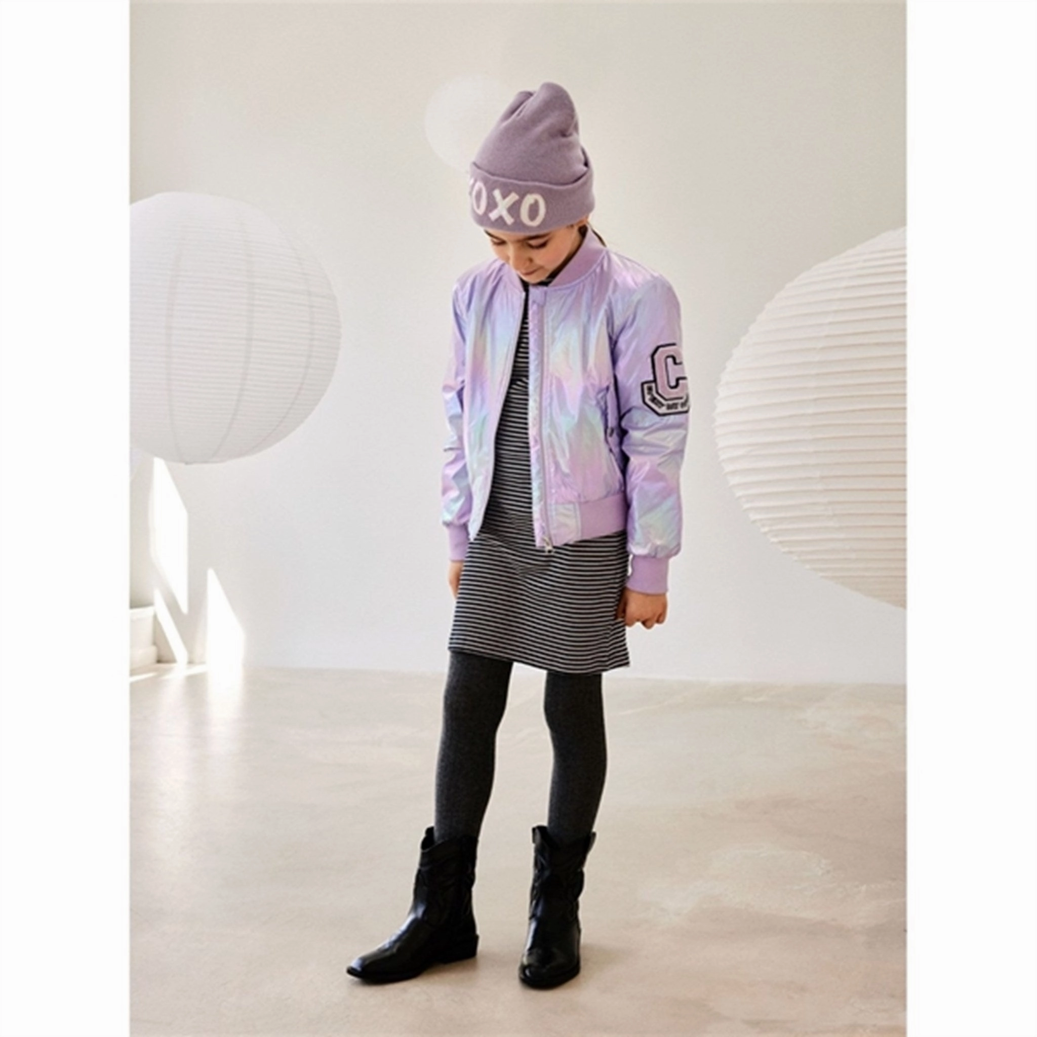 Taped Seam Waterproofing Eco Friendly Coating Name it Orchid Bloom Movie Bomber Jacket Foil