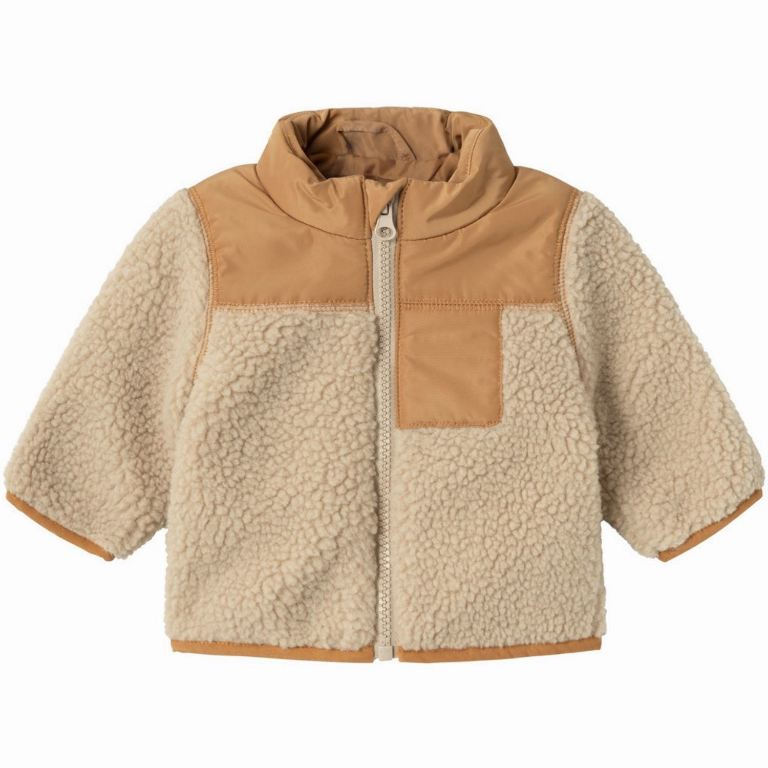 Ergonomic Shoulder Design Name It Oxford Tan Mosie Teddy Jacket