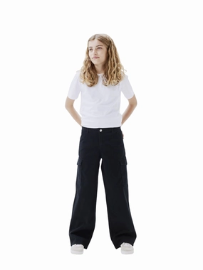 name it pantalone cargo per ragazzi con vestibilit?? regolare Frose 13220718 nero No Tag Commuter Ready