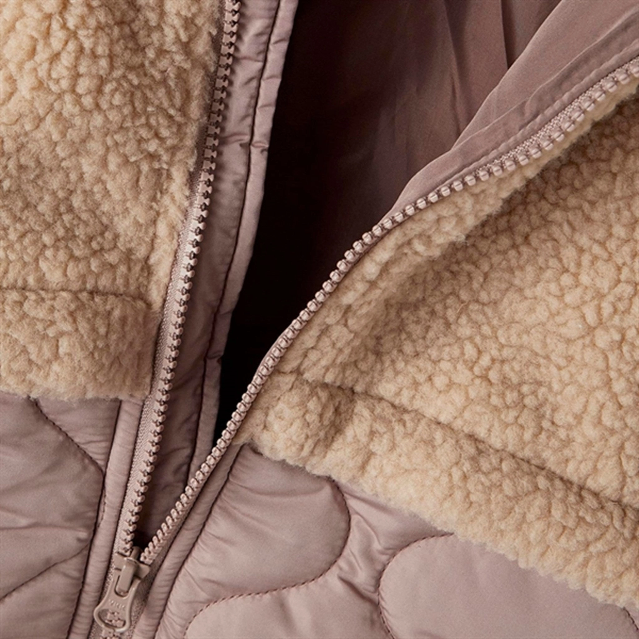 Flexible Layer System HighVisibility Trims Name it Peppercorn Mika Teddy Jacket