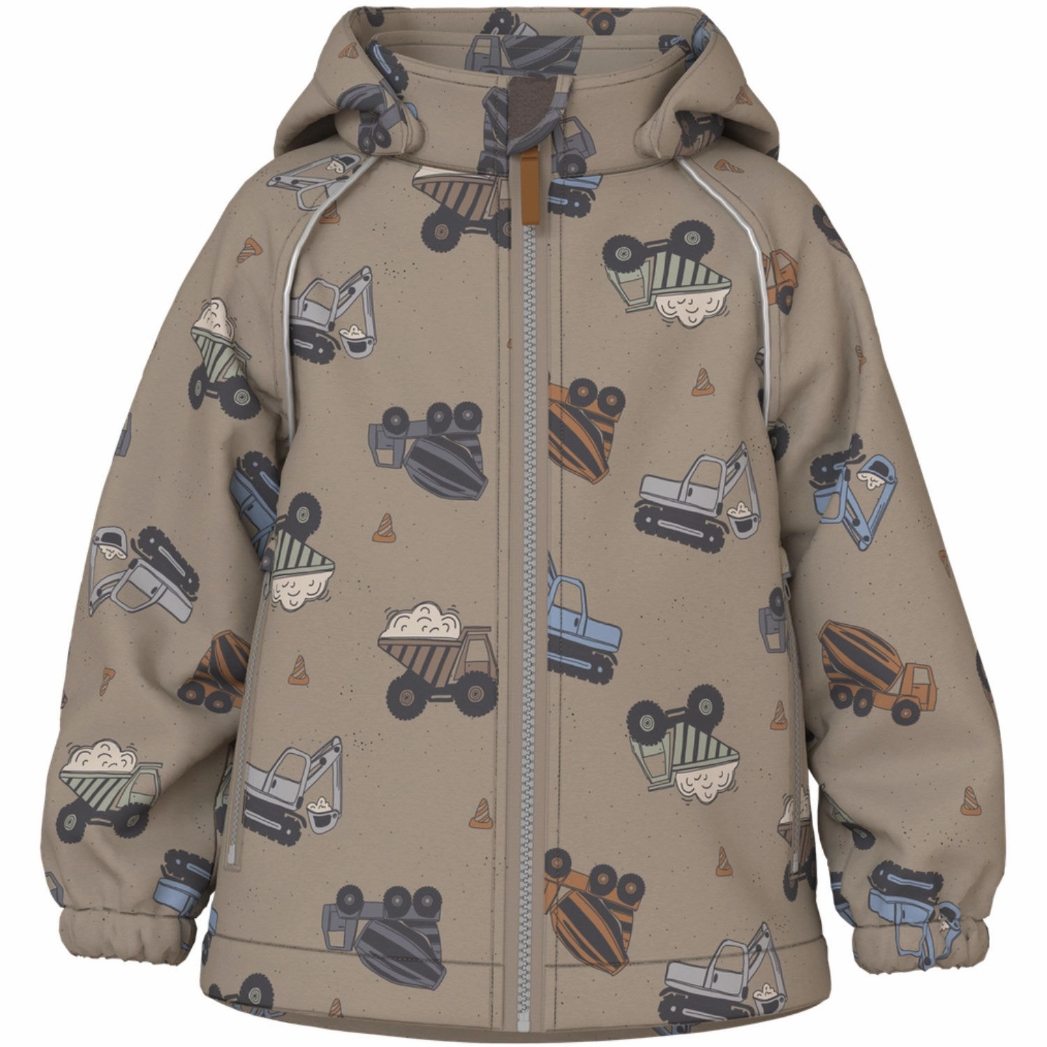 Microfiber texture Name It Silver Mink Truck Nmmalfa08 Softshell Jacket Aop 1Fo